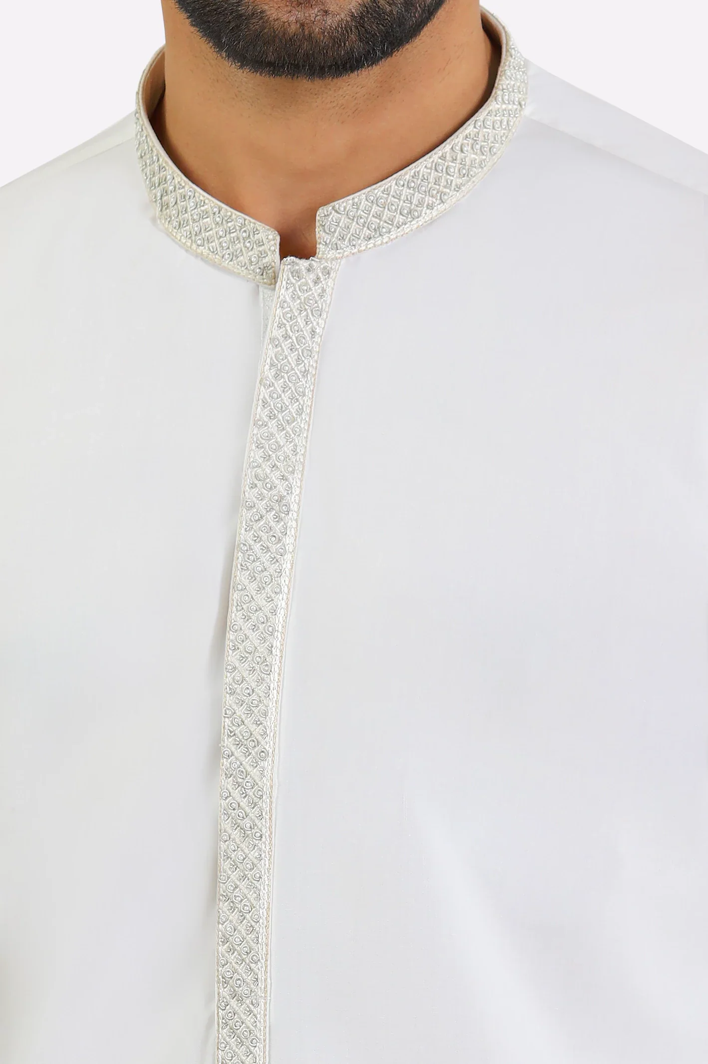 Off White Wash & Wear Shalwar Kameez - Image 3