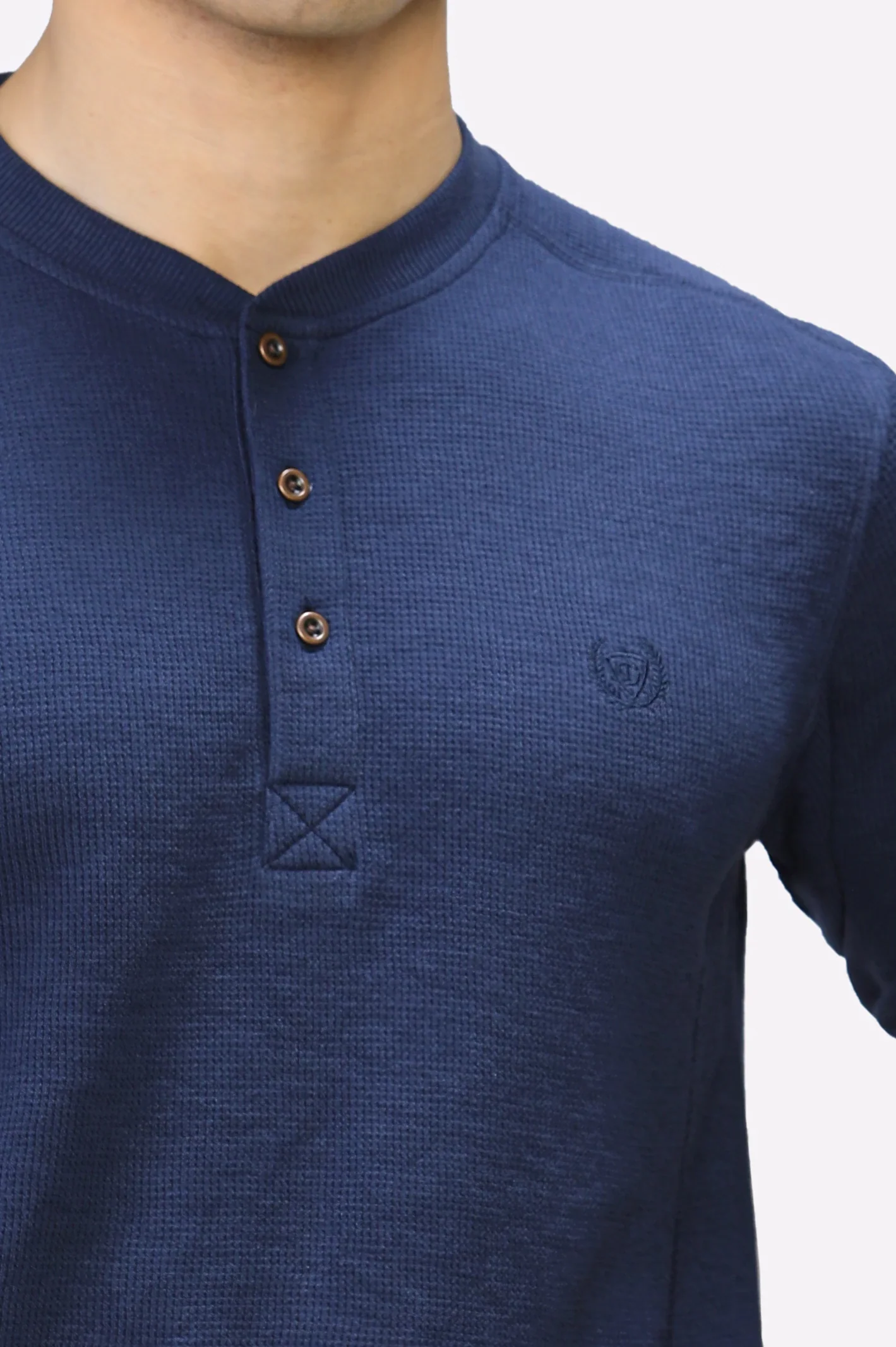 Navy Blue Full Sleeves T-Shirt - Image 3