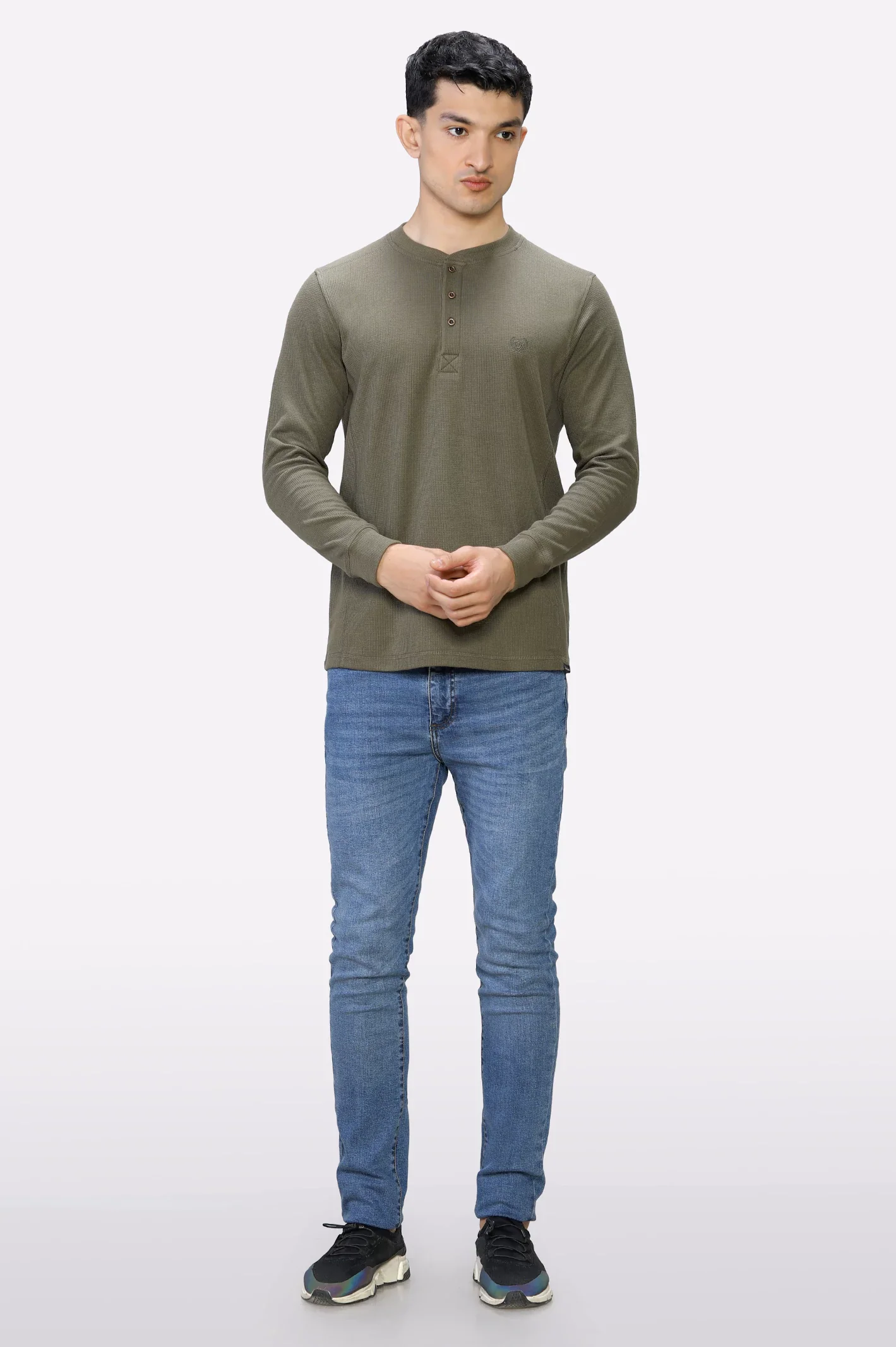 Olive Full Sleeves T-Shirt - Image 2