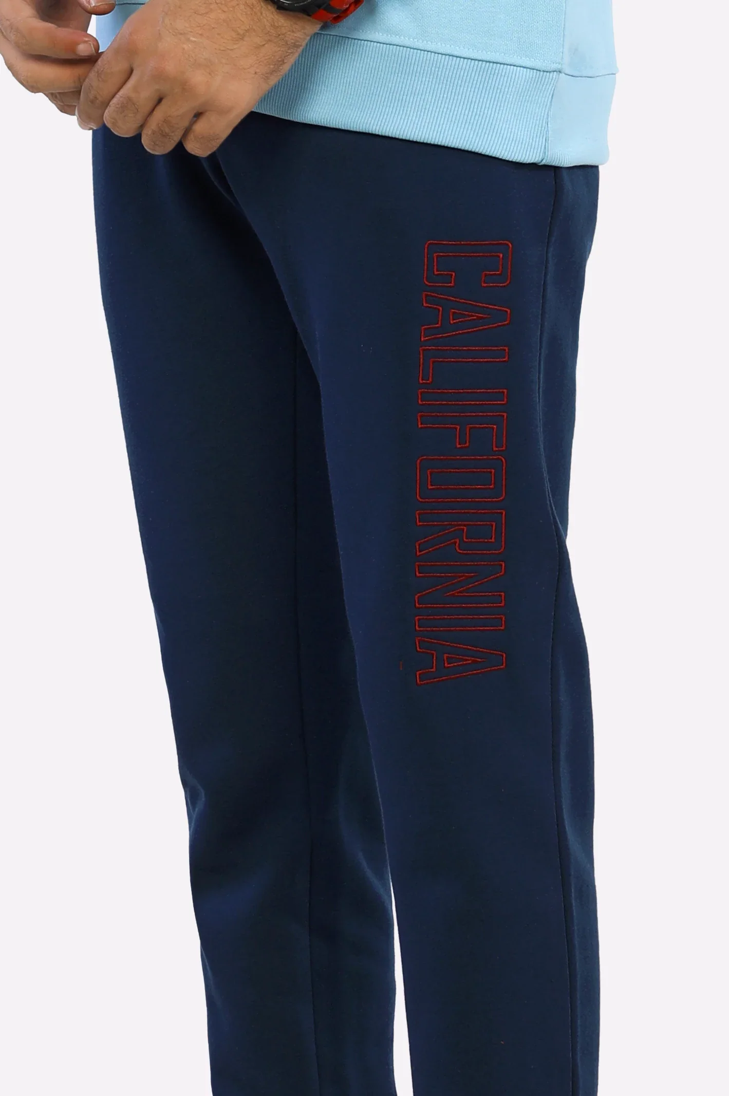 Navy Blue Casual Knitted Trouser - Image 2