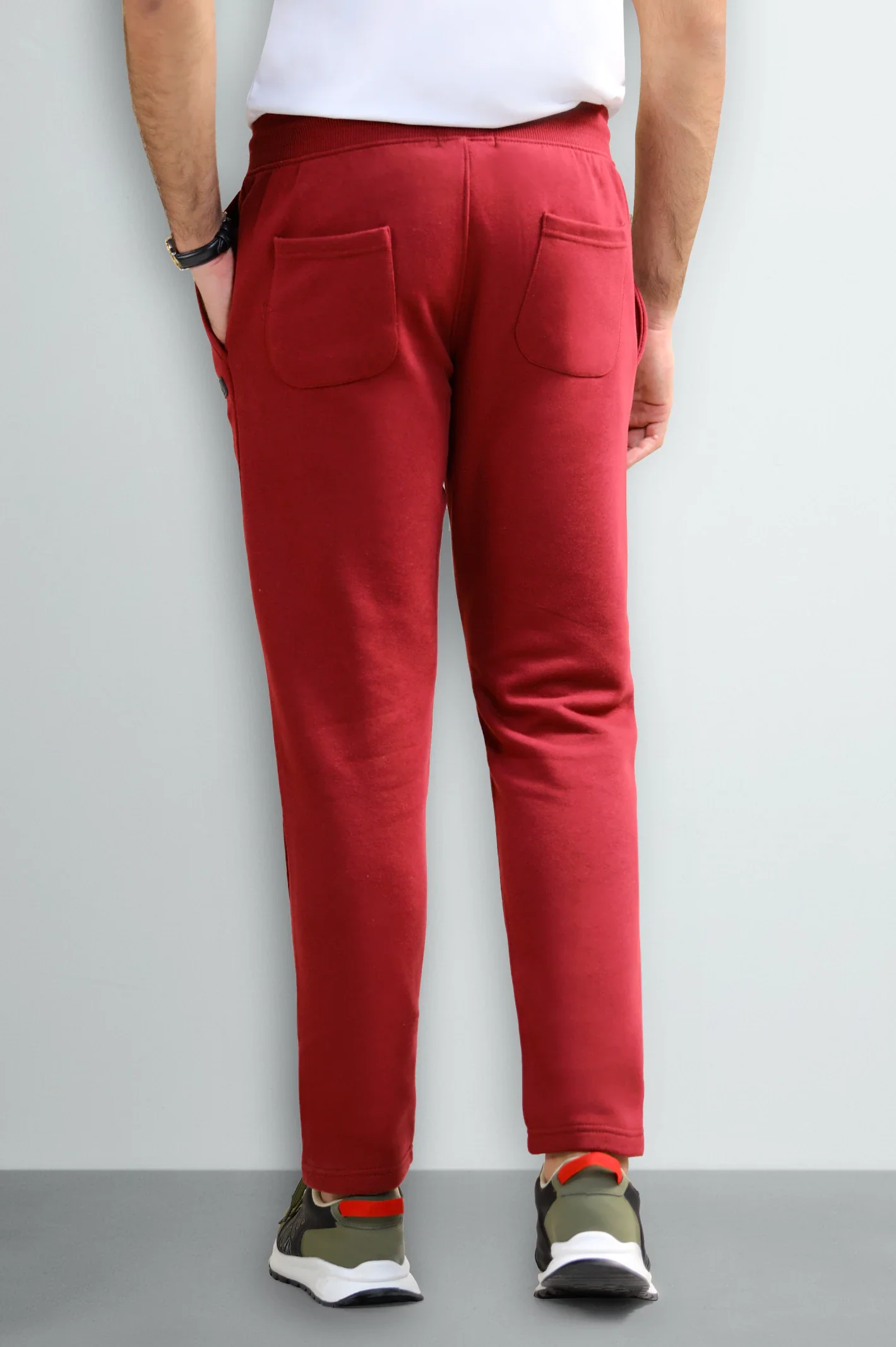 Burgundy Casual Knitted Trouser - Image 3