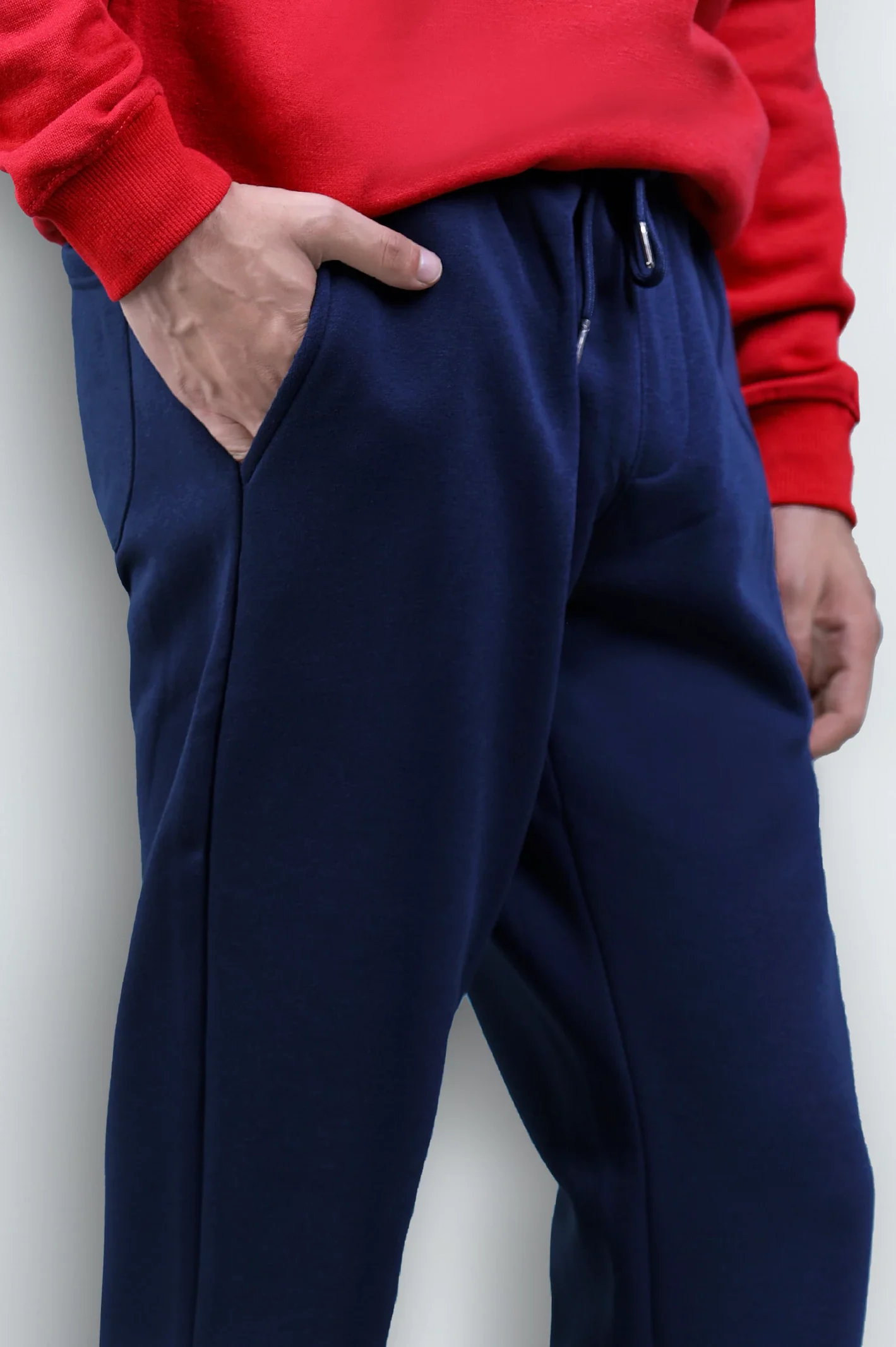 Navy Casual Knitted Trouser - Image 2
