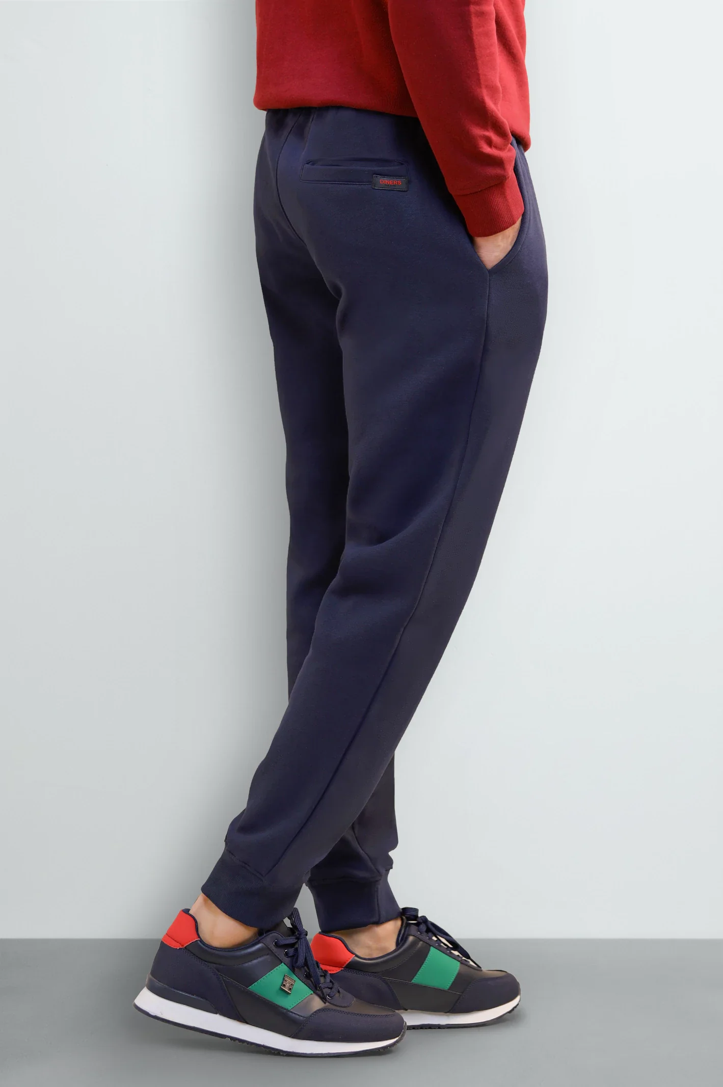 Navy Blue Casual Knitted Trouser - Image 3