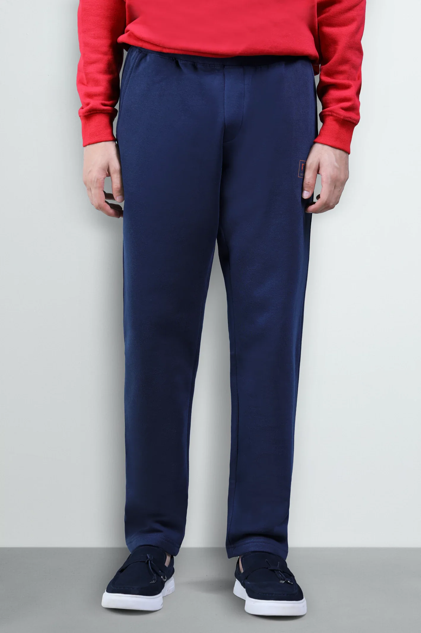 Navy Blue Casual Knitted Trouser