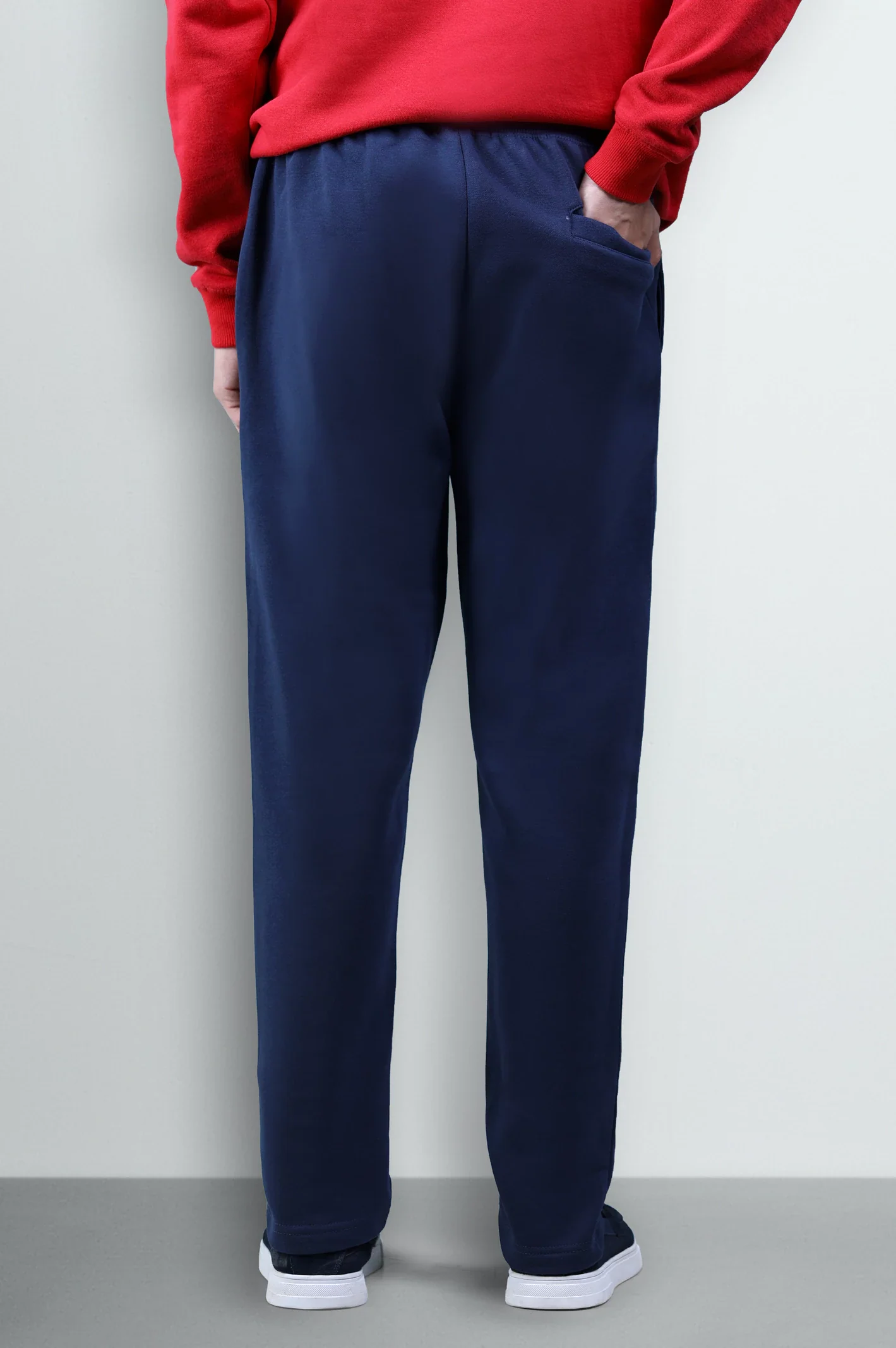 Navy Blue Casual Knitted Trouser - Image 3