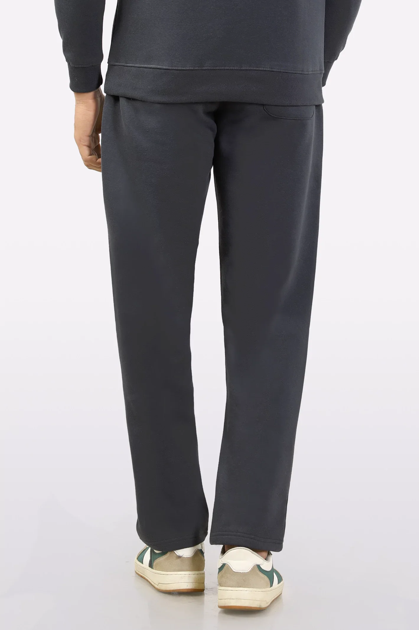 Charcoal Casual Knitted Trouser - Image 2