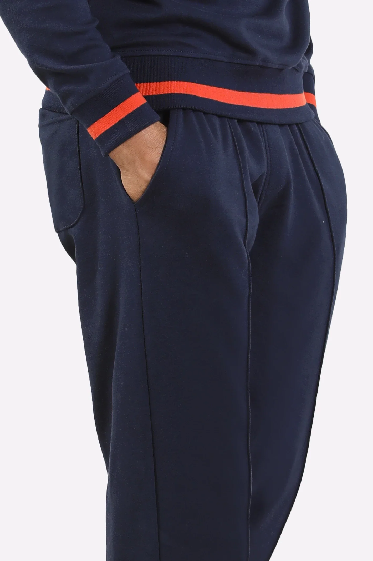 Navy Blue Casual Knitted Trouser - Image 2
