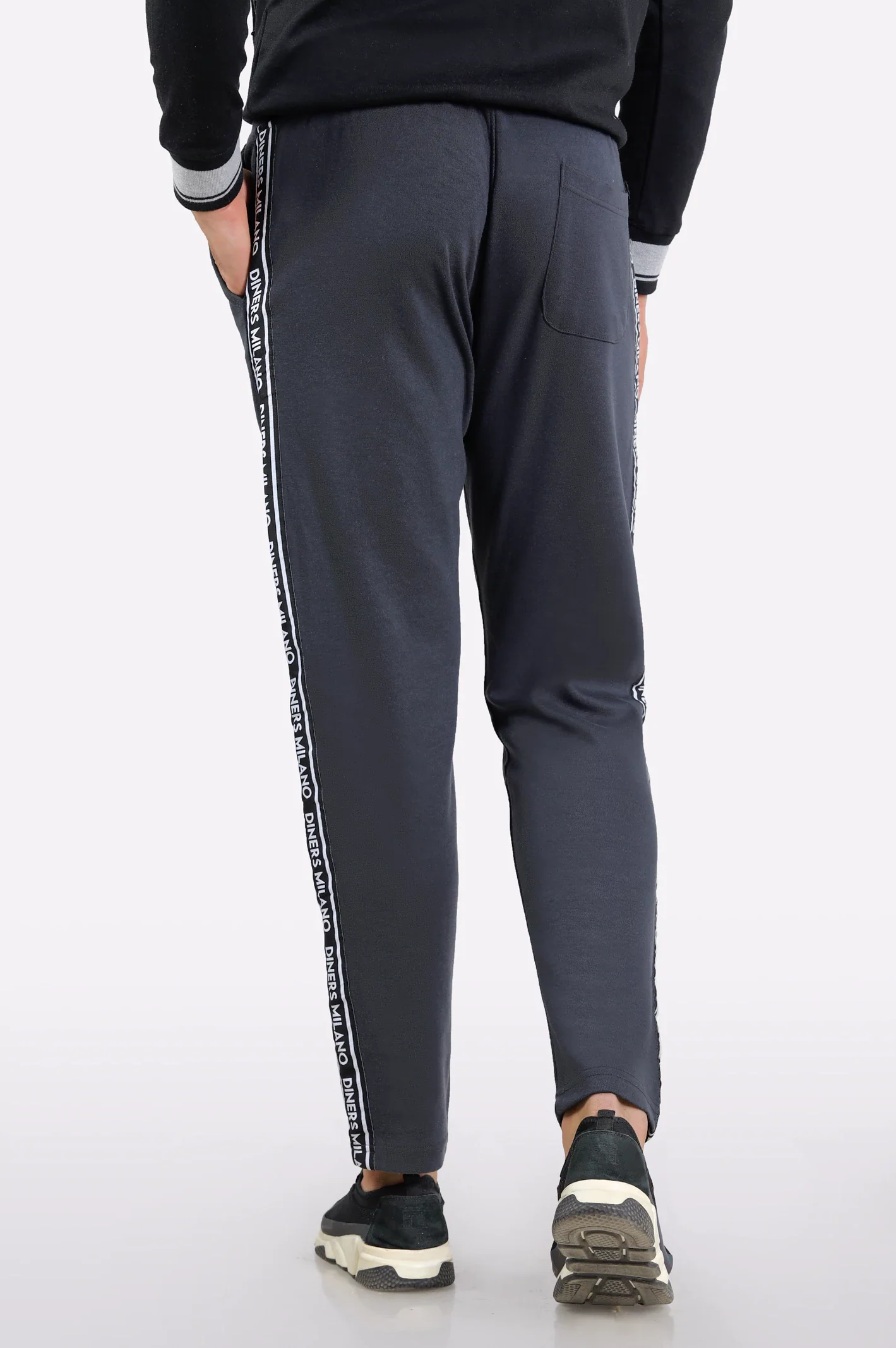 Charcoal Casual Knitted Trouser - Image 3