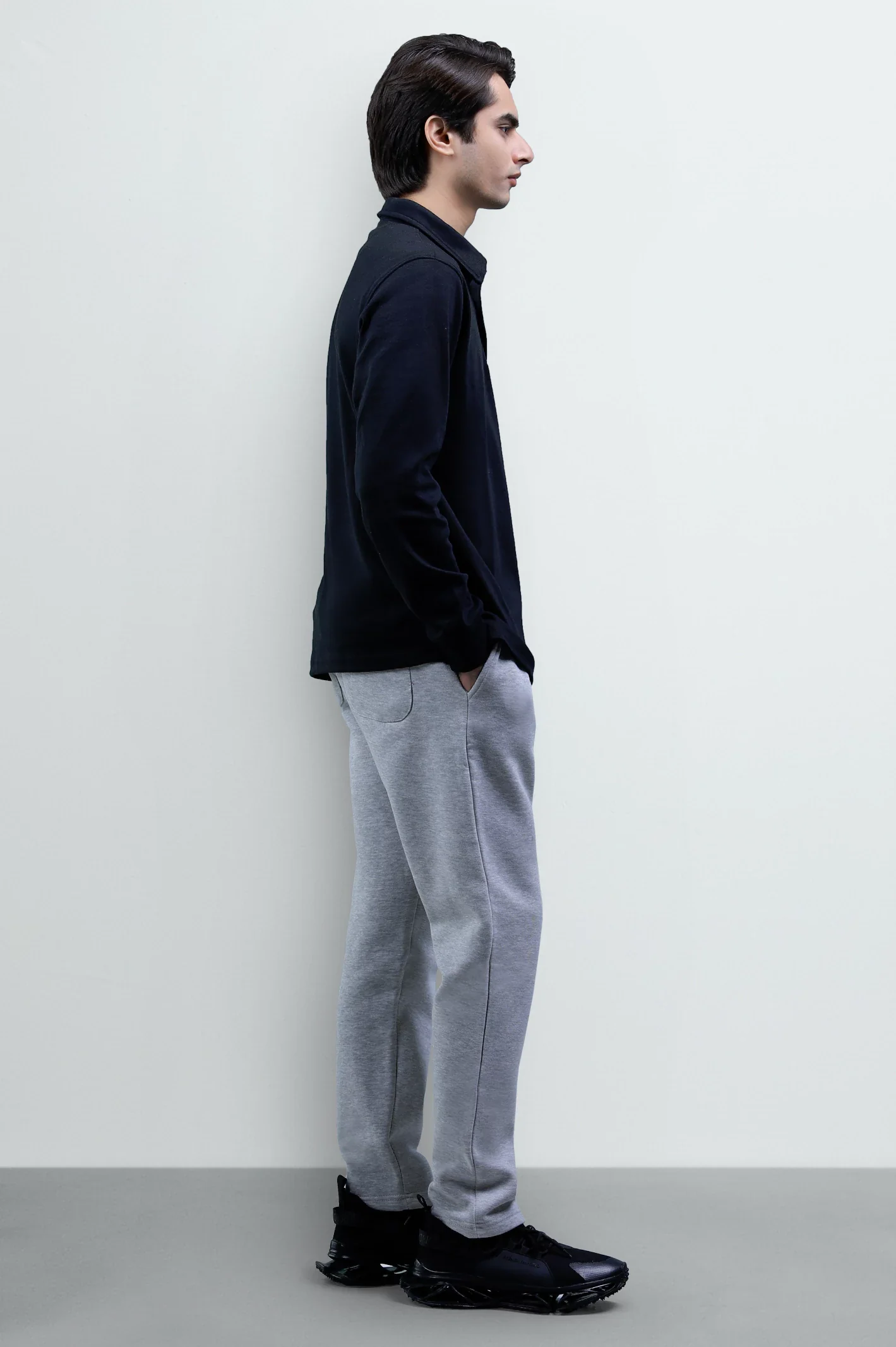 Black Long Sleeves Polo - Image 4