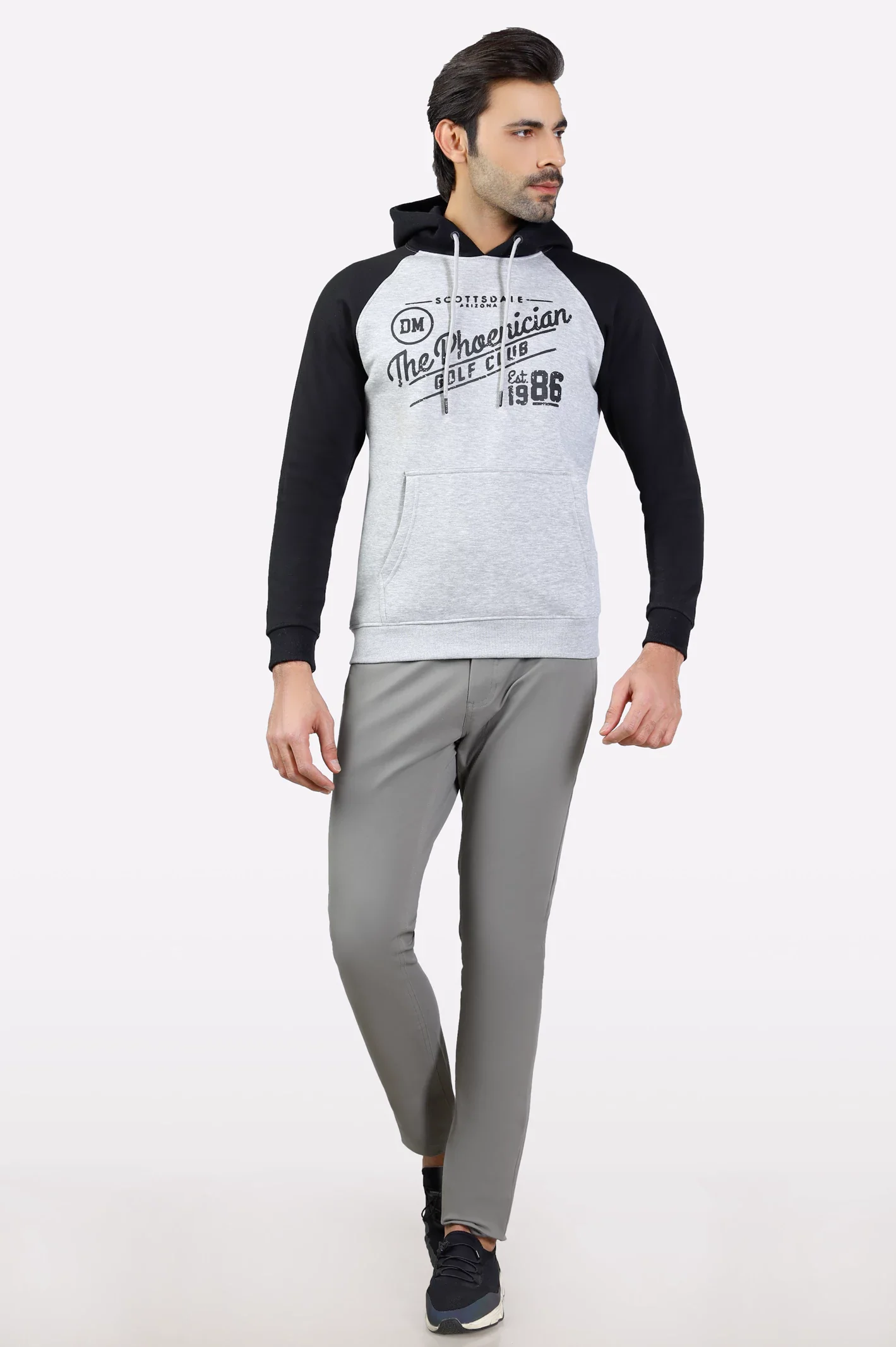 Heather Grey Graphic Hoodie - Image 2