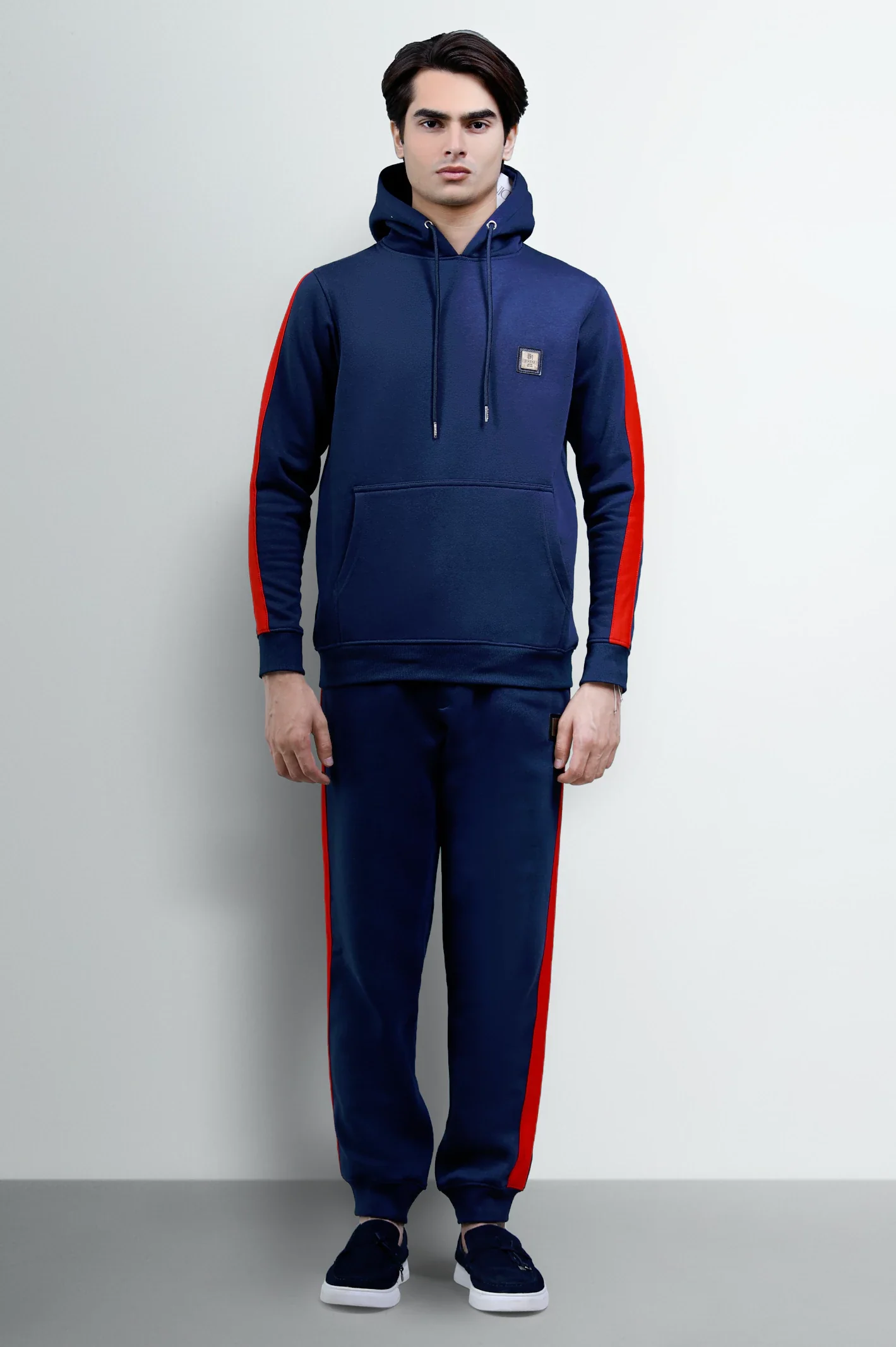 Navy Blue Pullover Hoodie - Image 2