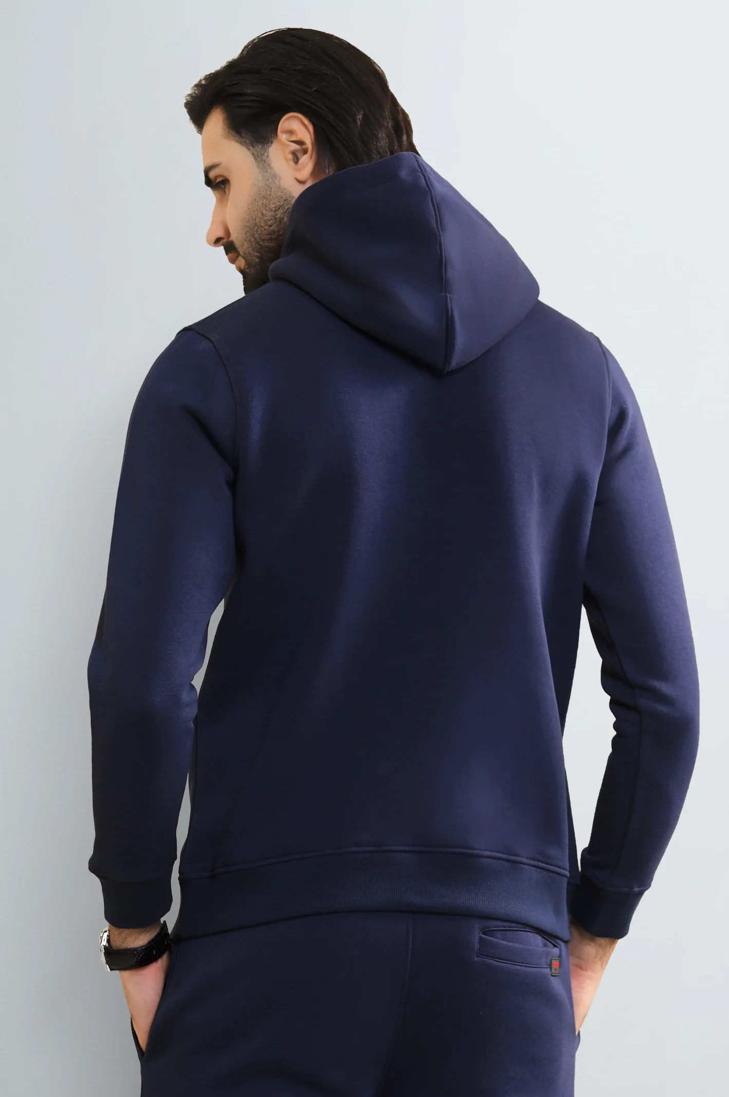 Navy Blue Pullover Hoodie - Image 3