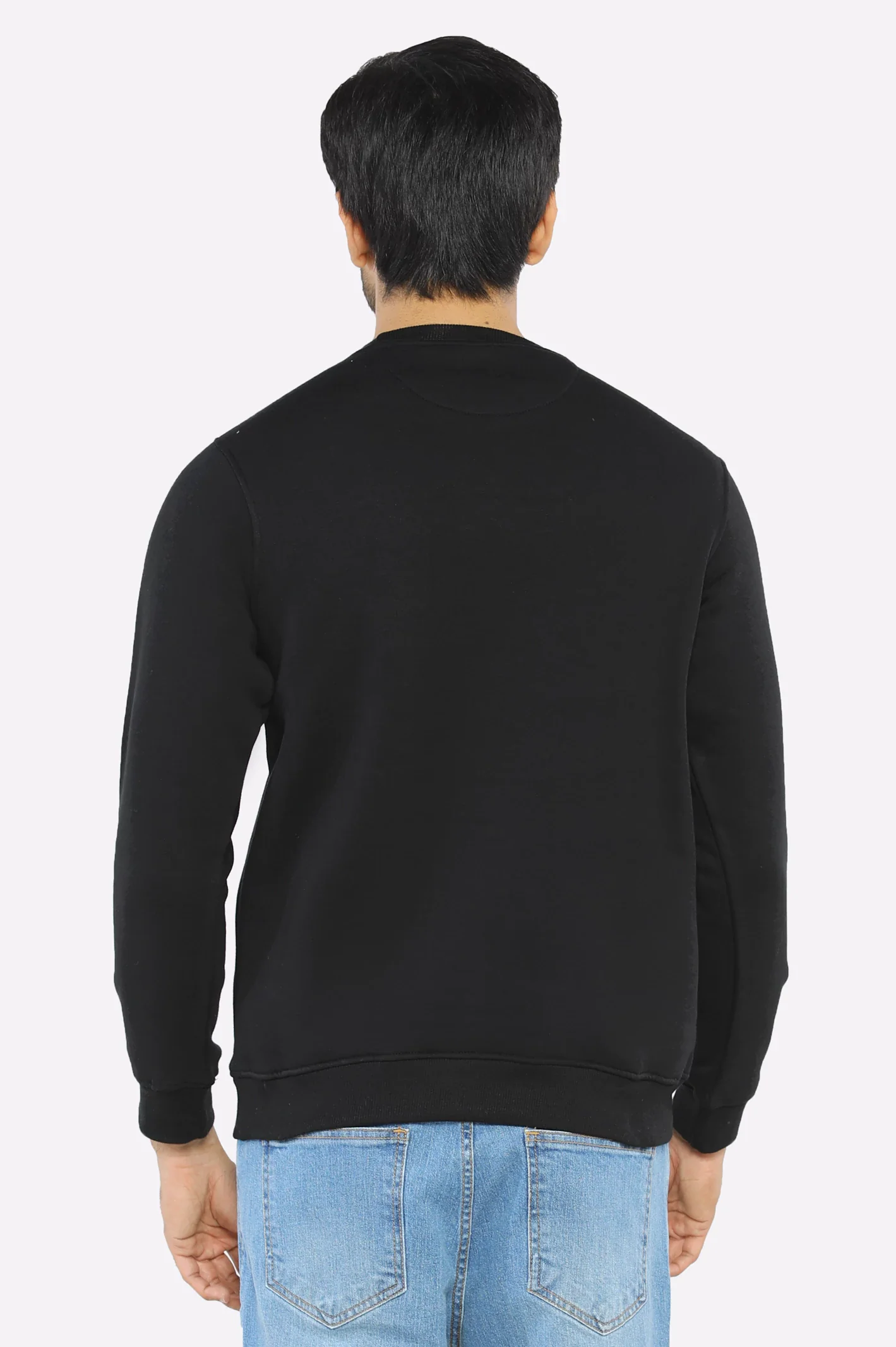 Black Round Neck Sweatshirt - Image 3