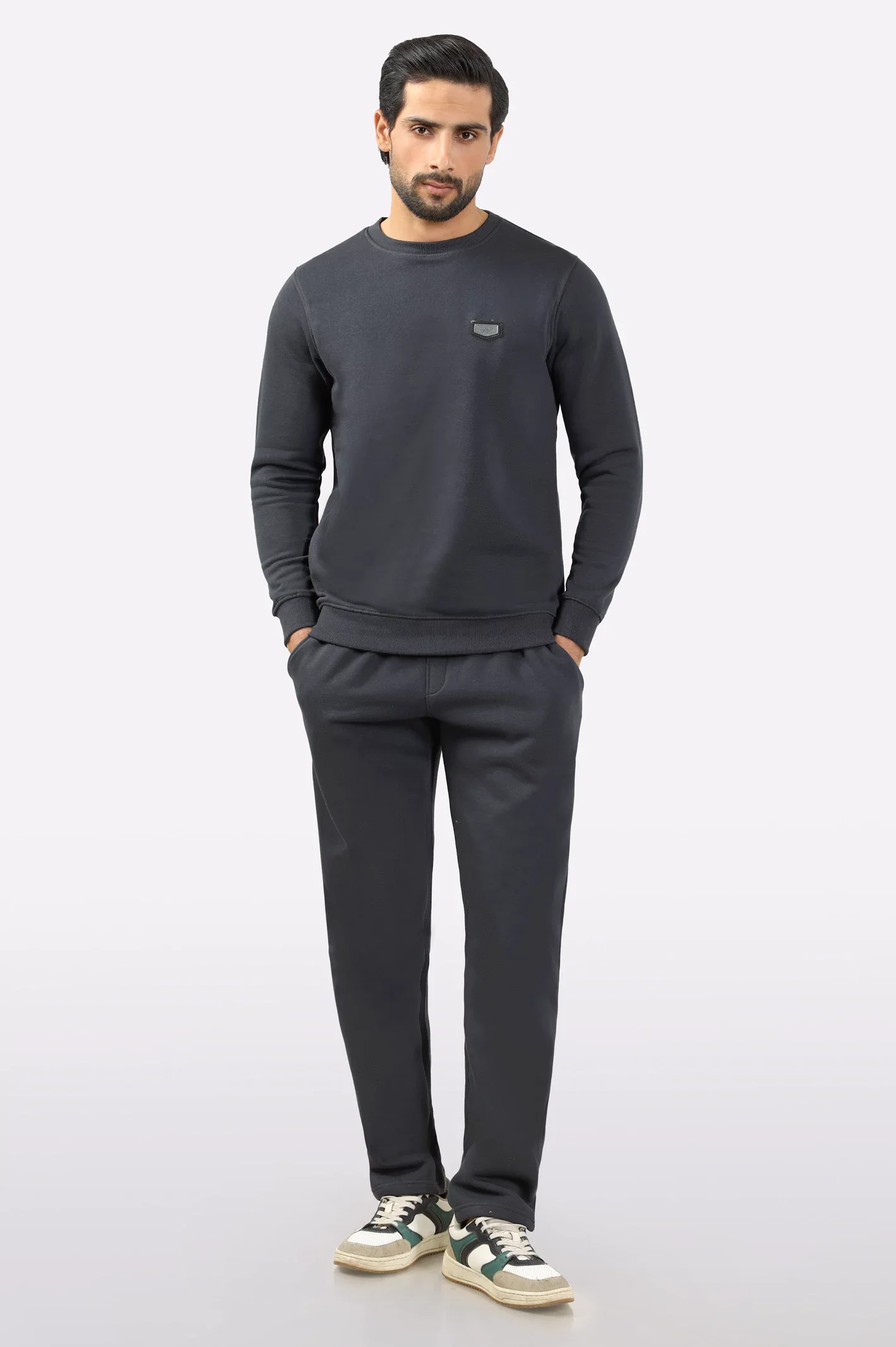 Charcoal Round Neck Sweatshirt - Image 2