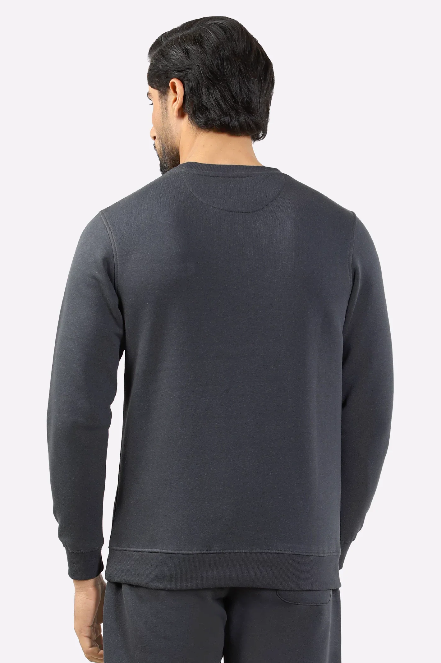 Charcoal Round Neck Sweatshirt - Image 3