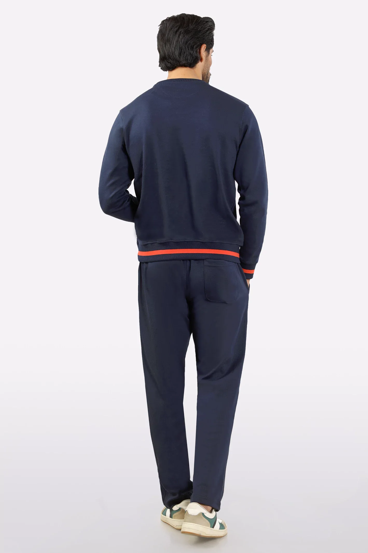 Navy Blue Round Neck Sweatshirt - Image 3