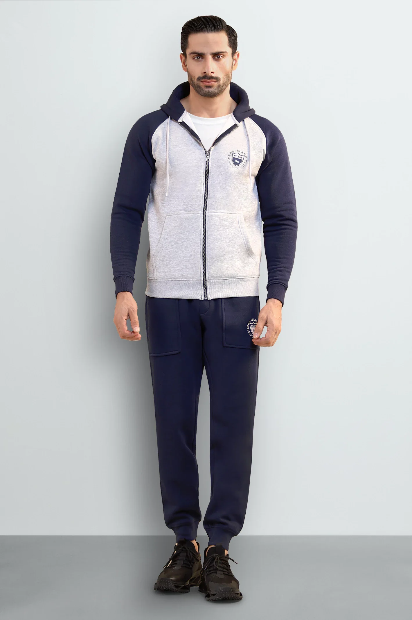 Men's Colorblocked Full-Zip Hoodie - Image 2
