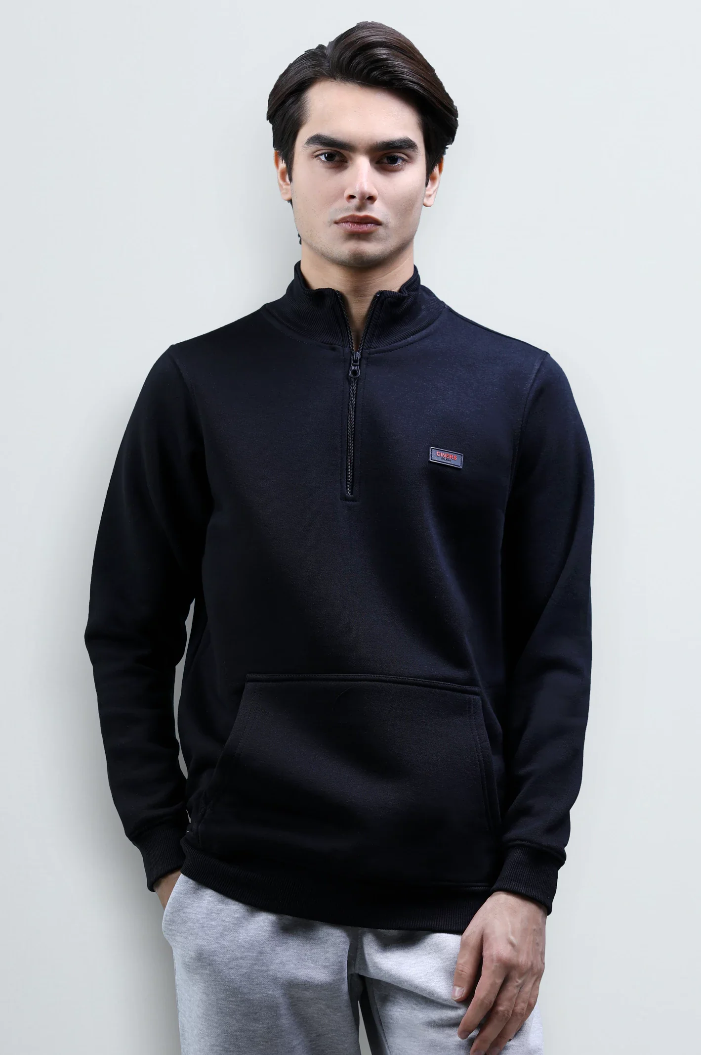 Black Quarter Zip Sweatshirt