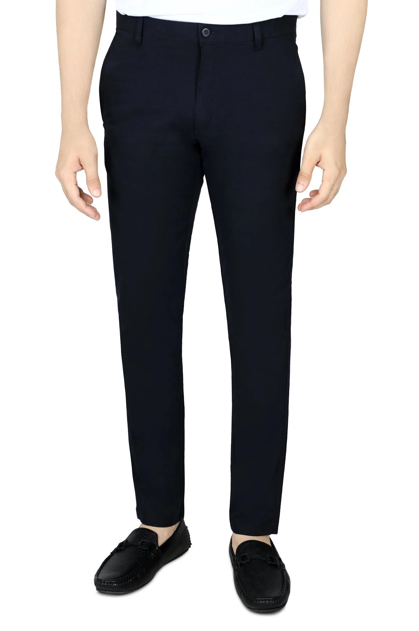 Black Smart Fit Cotton Chino