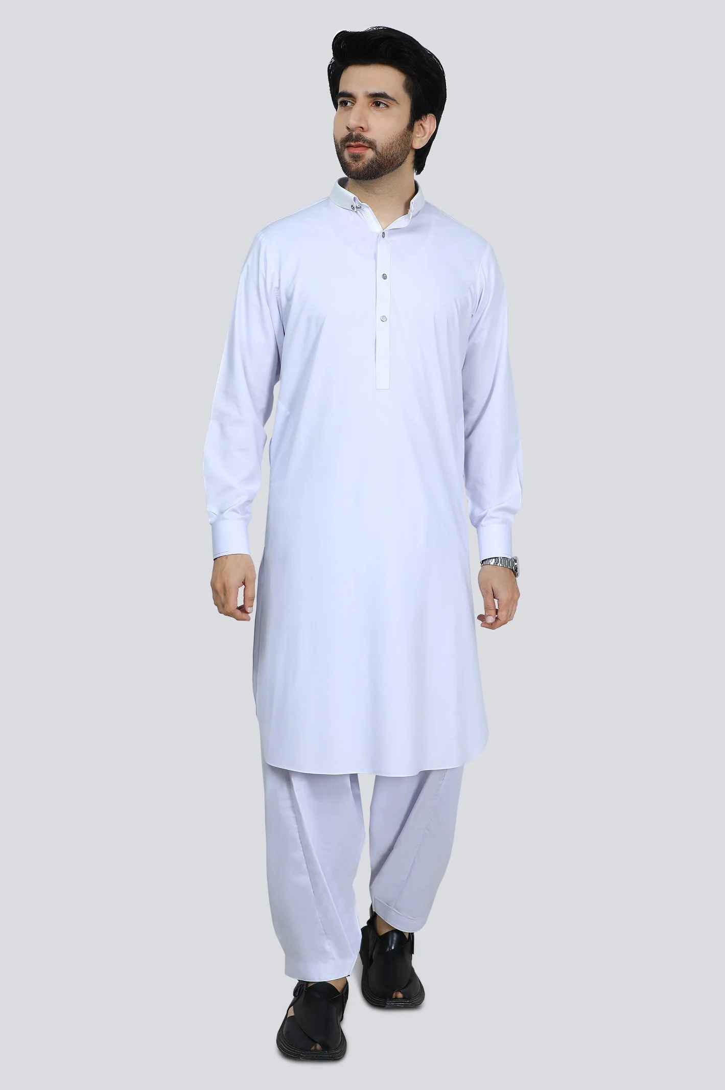 White Wash & Wear Shalwar Kameez - Image 2