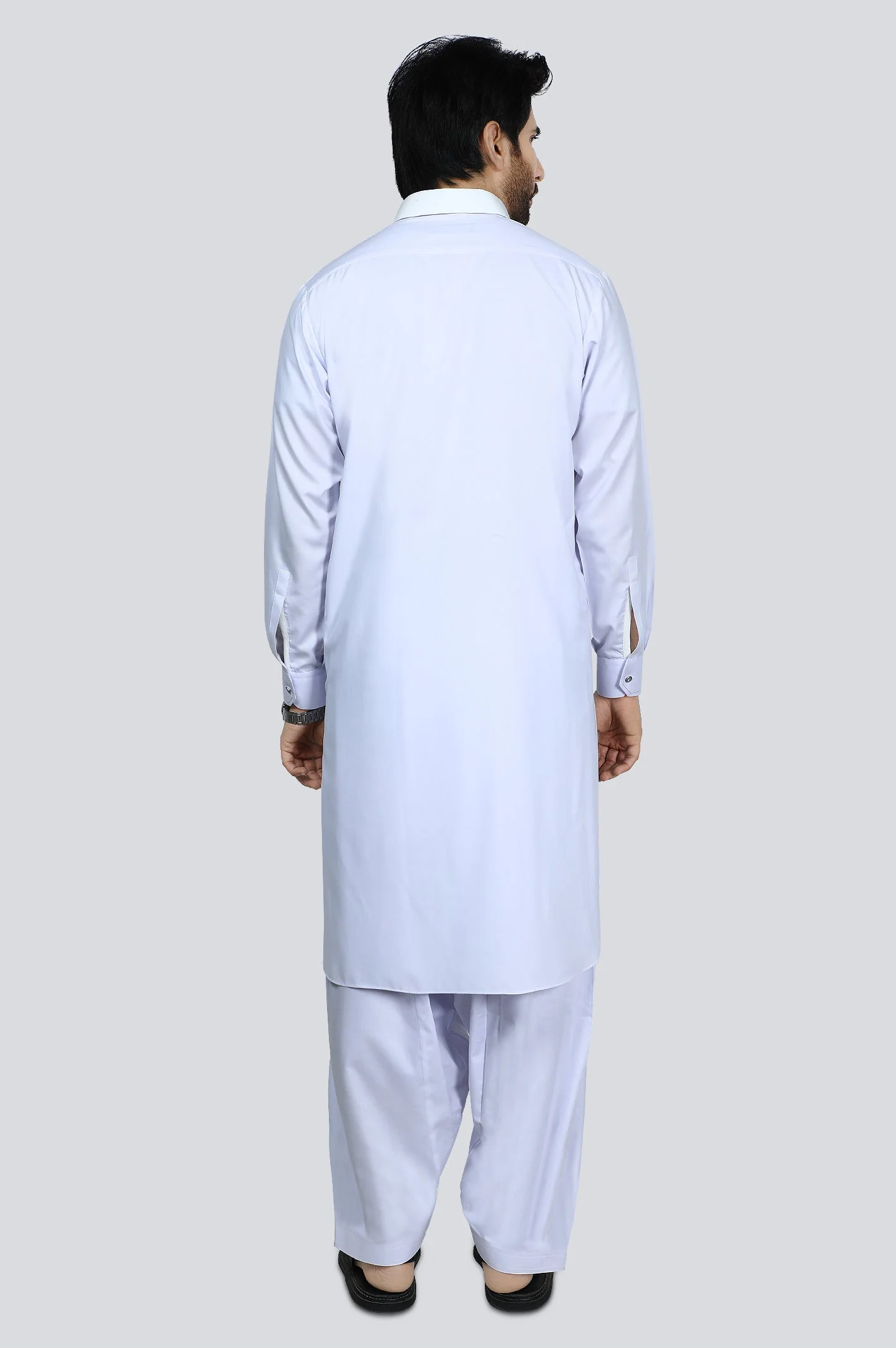 White Wash & Wear Shalwar Kameez - Image 4