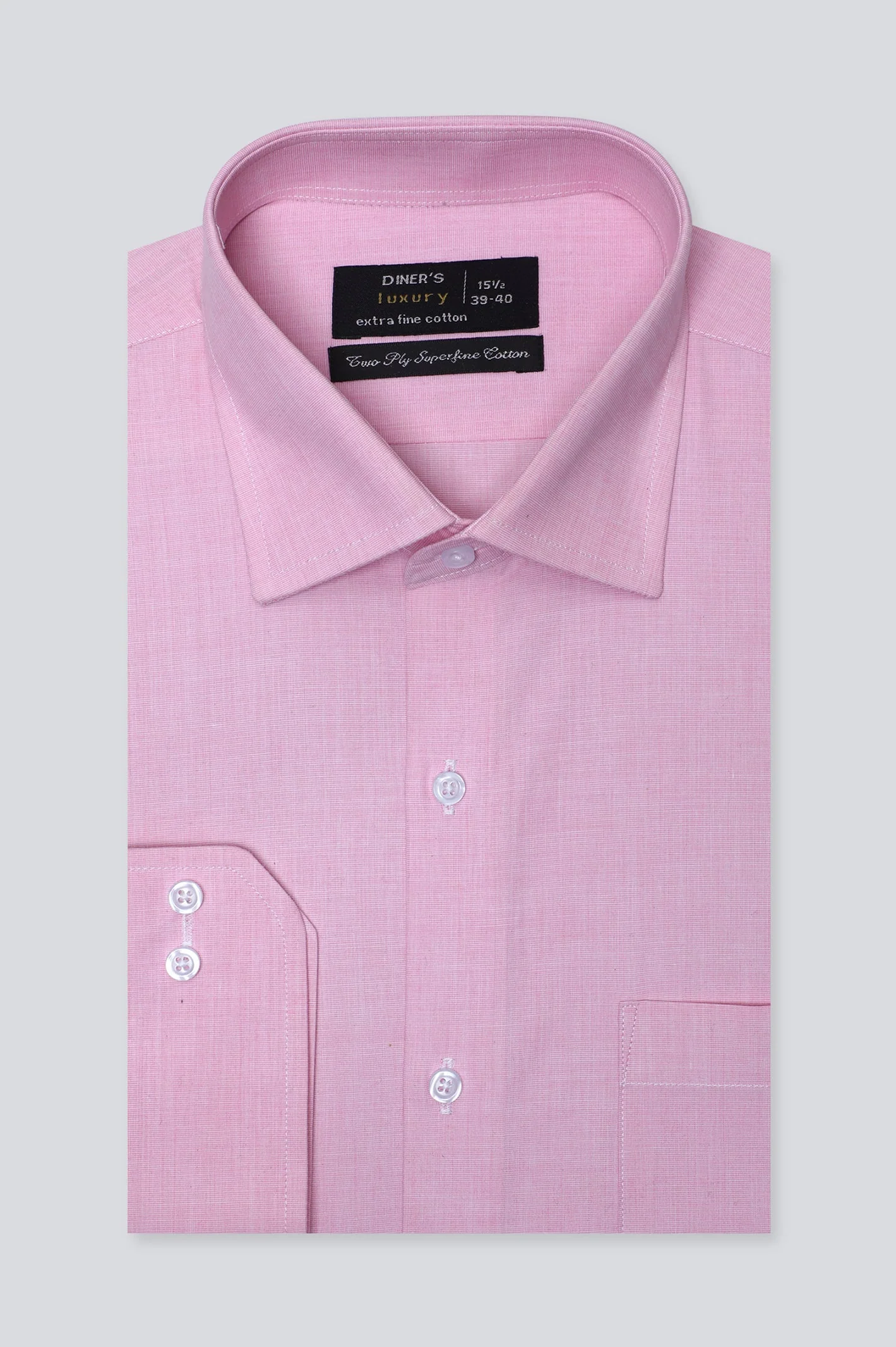 Light Pink Self Formal Shirt