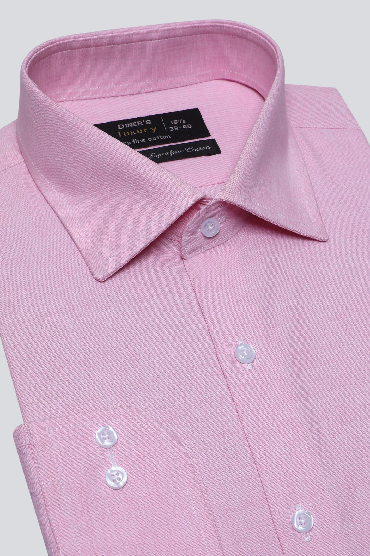 Light Pink Self Formal Shirt - Image 2