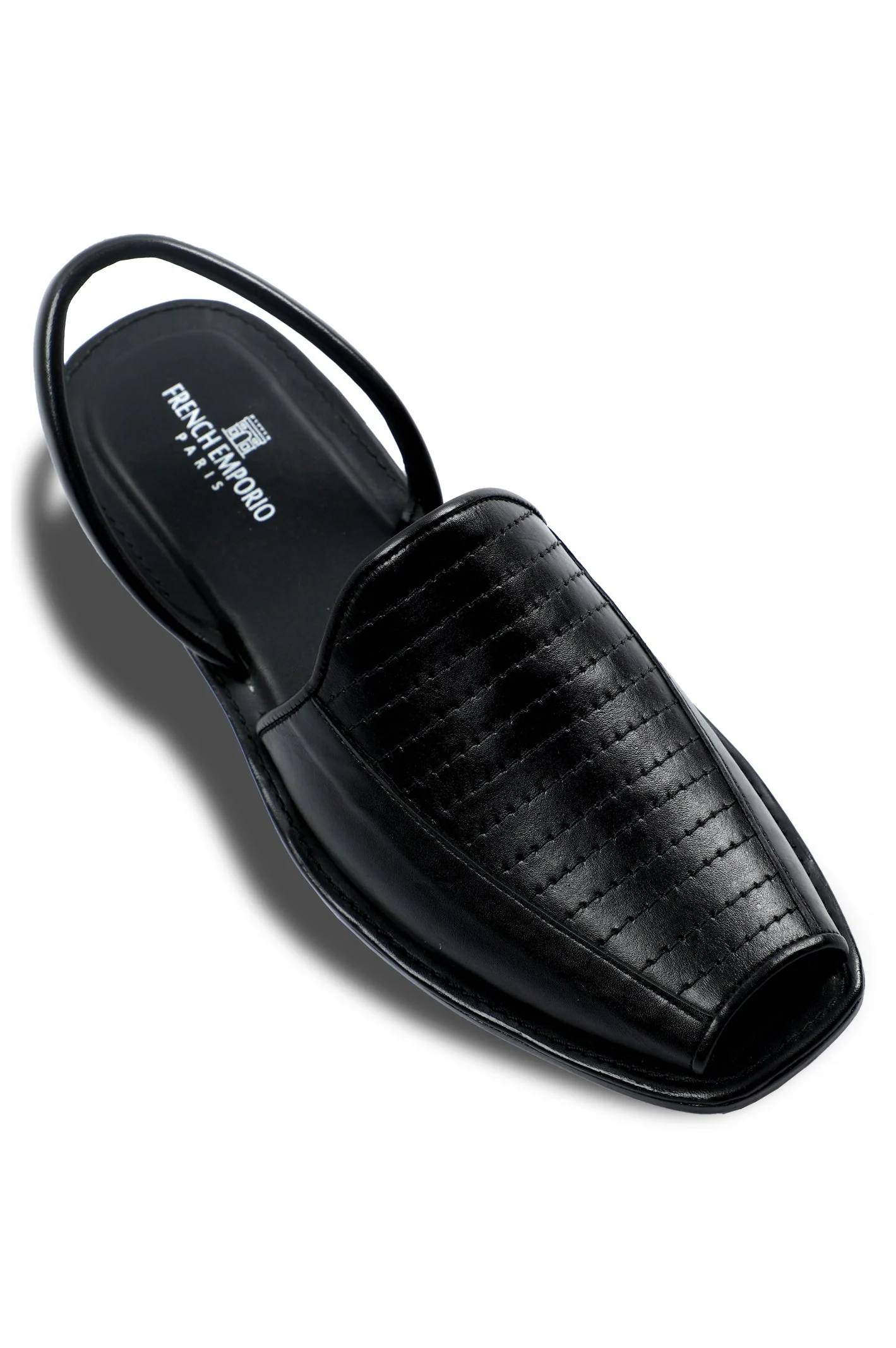French Emporio Men Sandal In Black SKU: SLD0022-BLACK