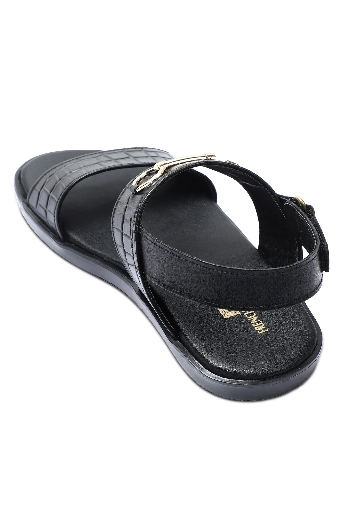 French Emporio Men's Sandal SKU: SLD-0045-BLACK - Image 2