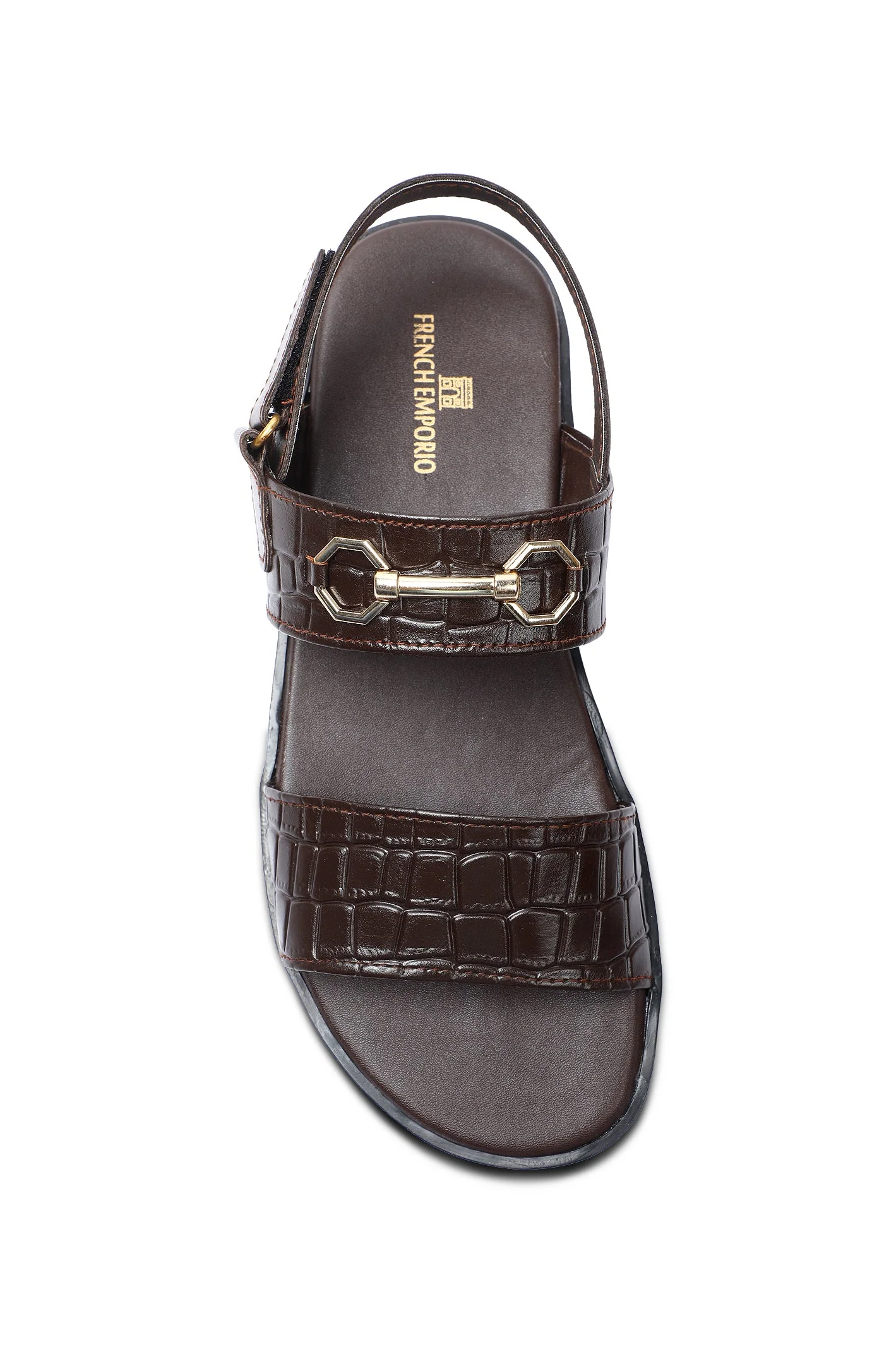French Emporio Men's Sandal SKU: SLD-0045-COFFEE - Image 3