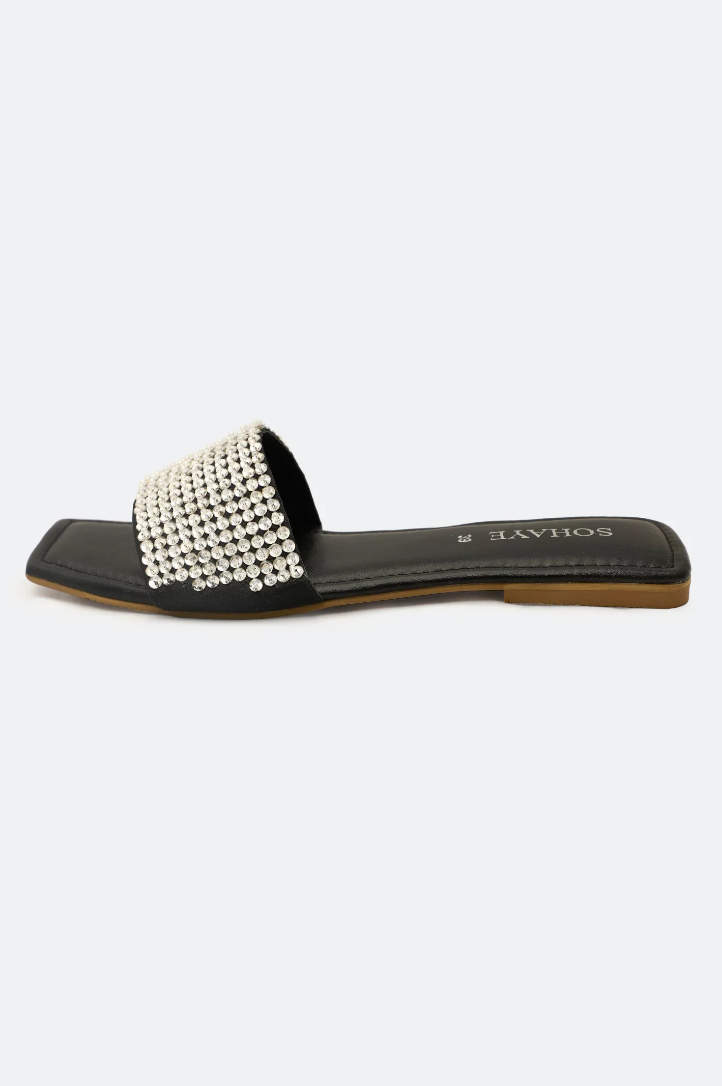 Silver Ladies Casual Slippers - Image 3