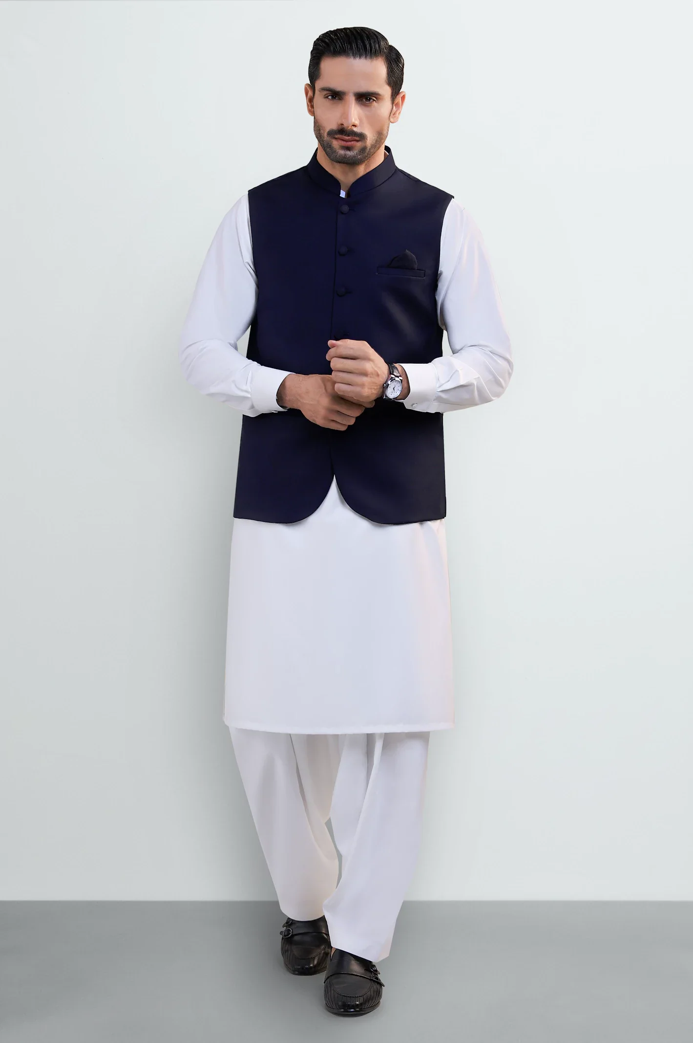Navy Blue Waistcoat - Image 2