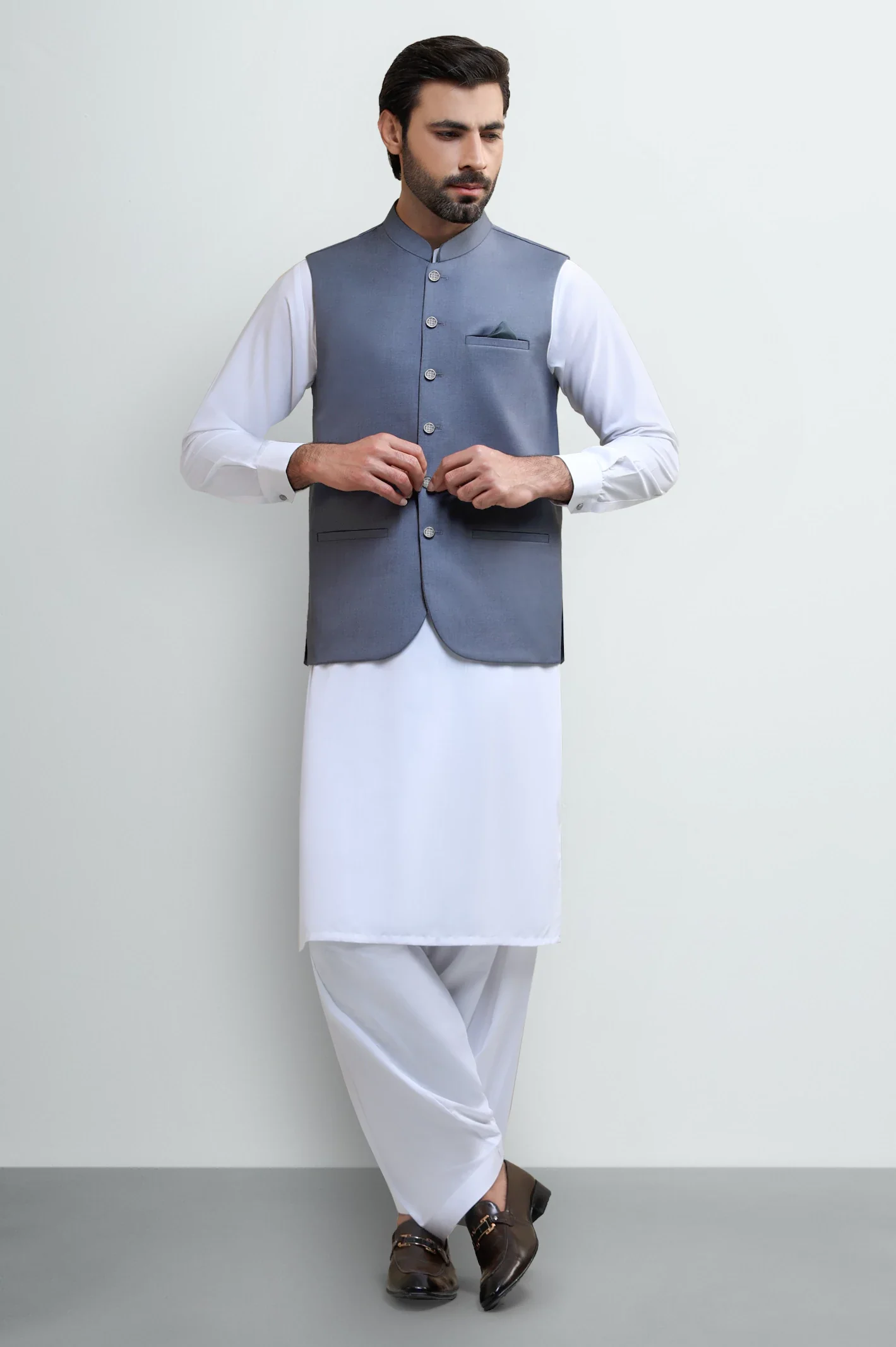 Light Grey Waistcoat - Image 2