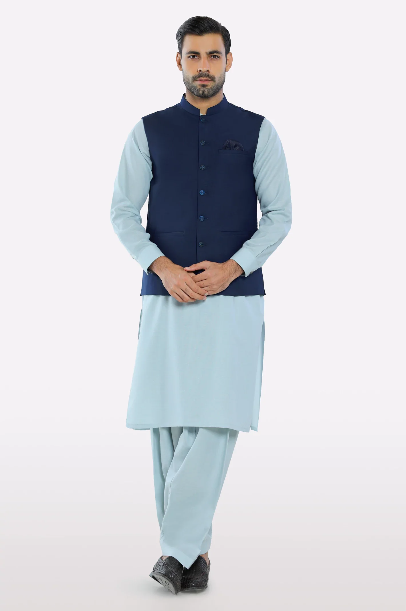 Navy Blue Waistcoat - Image 2