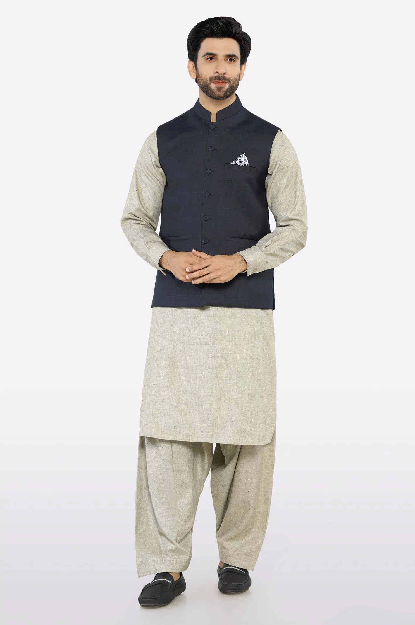 Dark Blue Waistcoat - Image 2