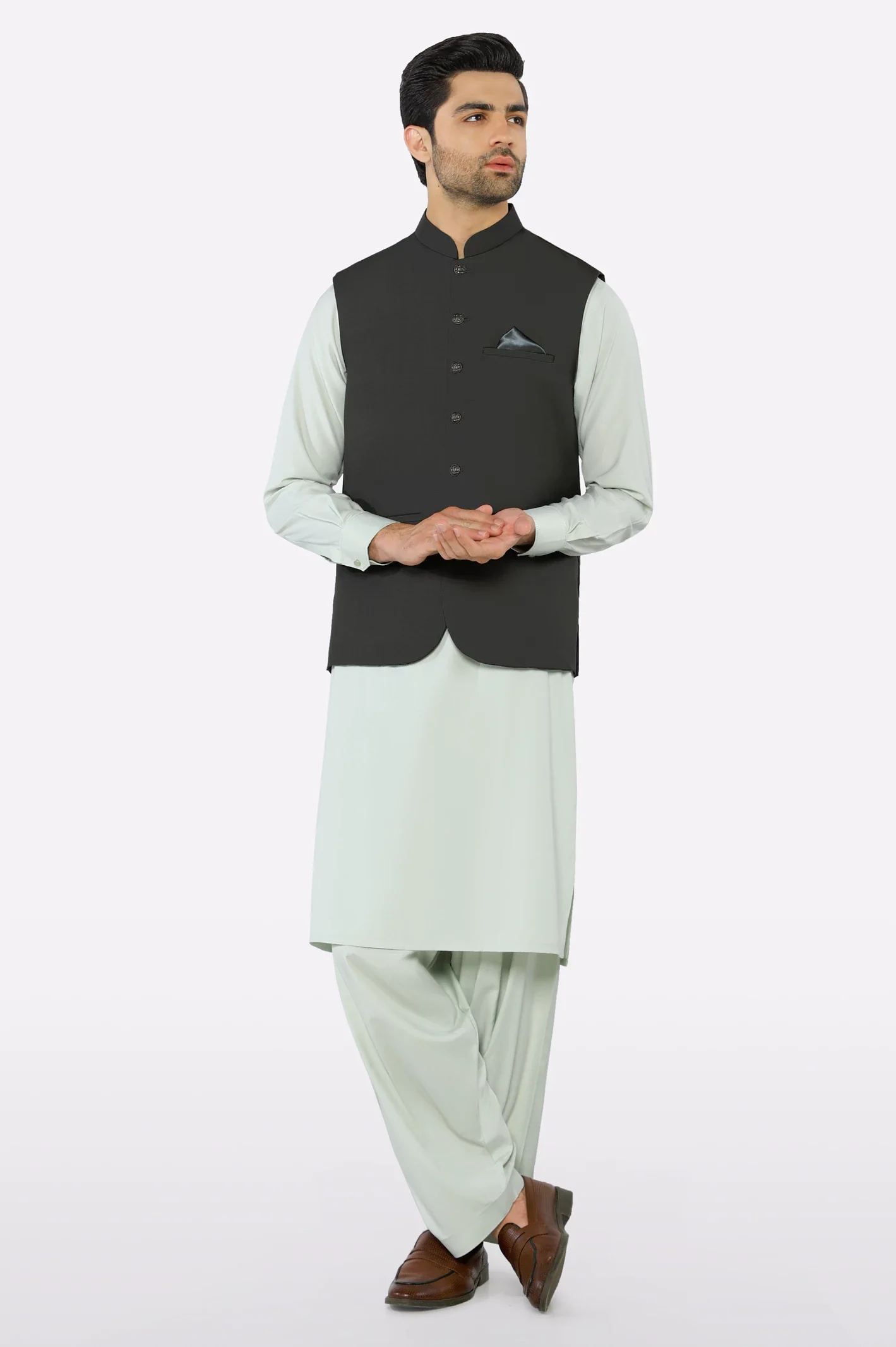 Dark Green Waistcoat - Image 2