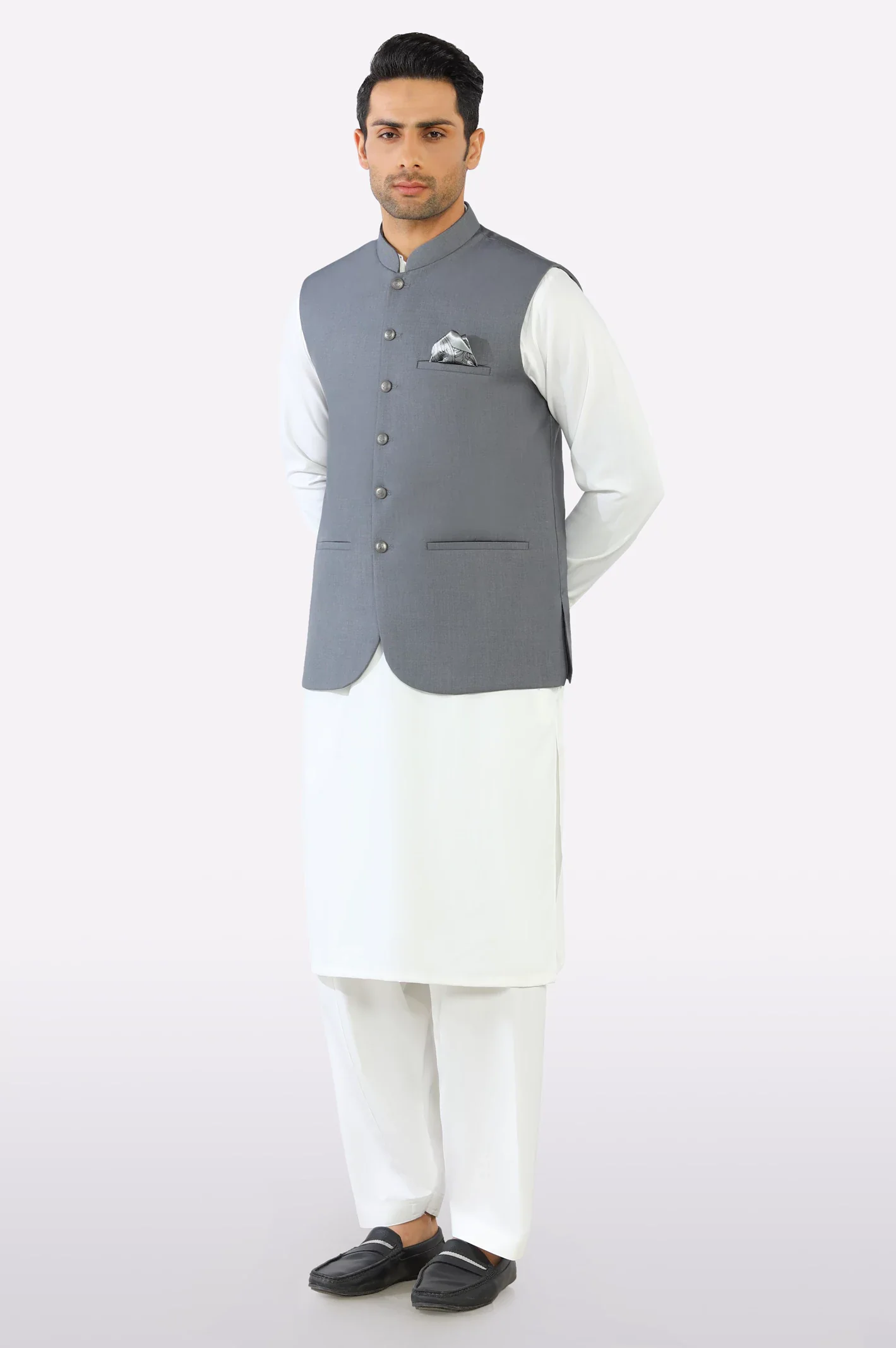 Light Grey Waistcoat - Image 2