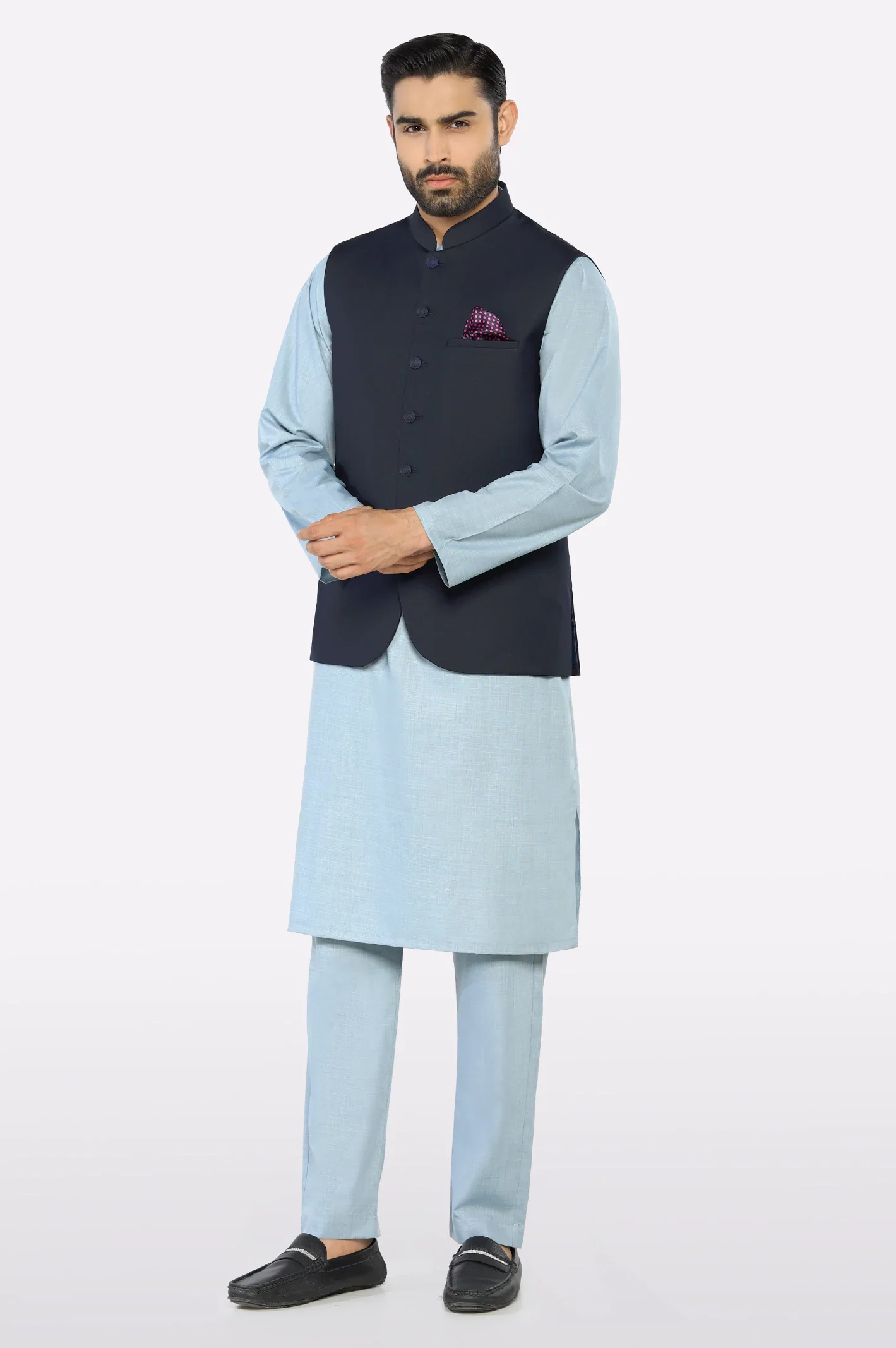 Navy Blue Waistcoat - Image 2