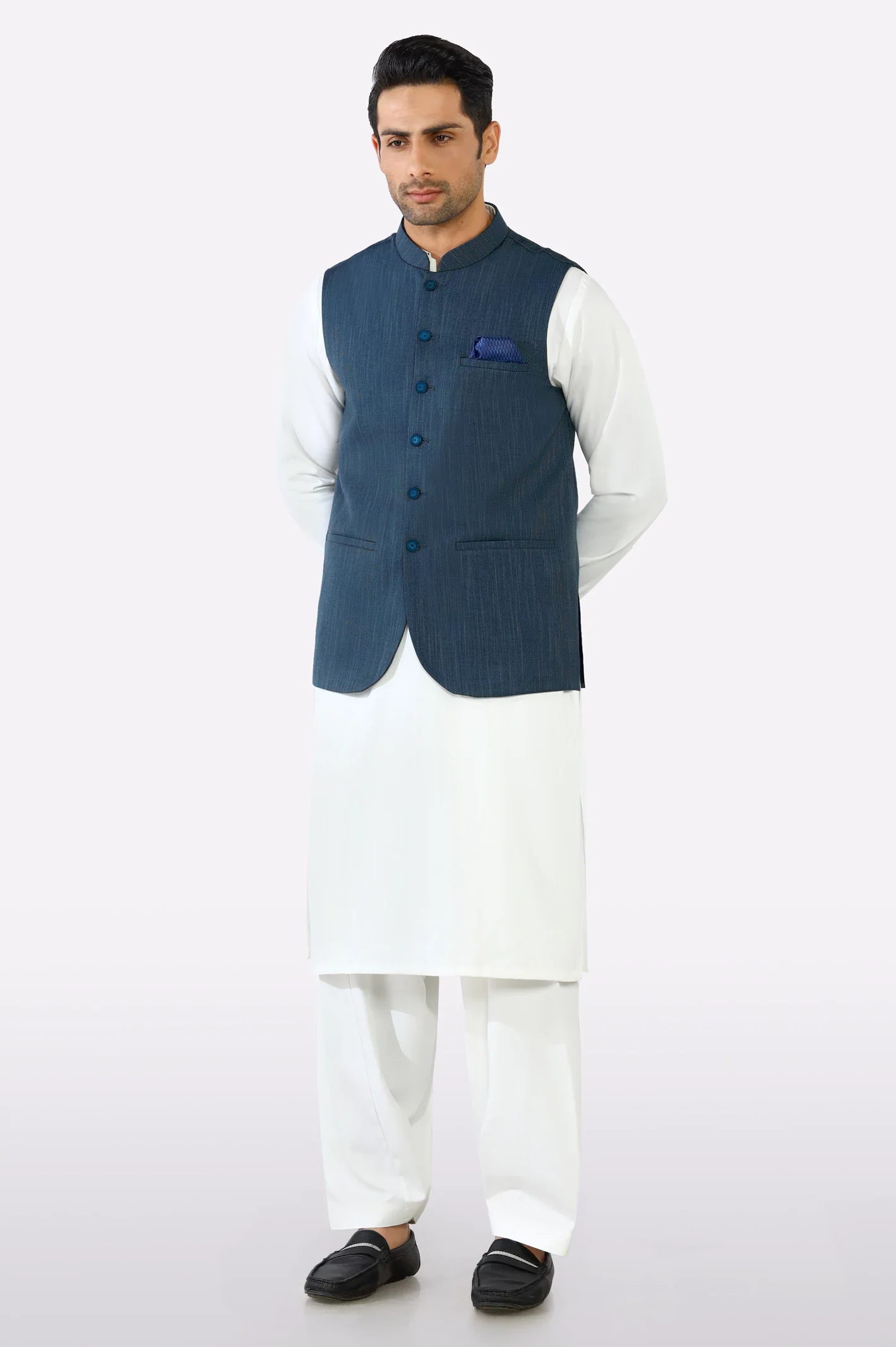 Dark Blue Waistcoat - Image 2