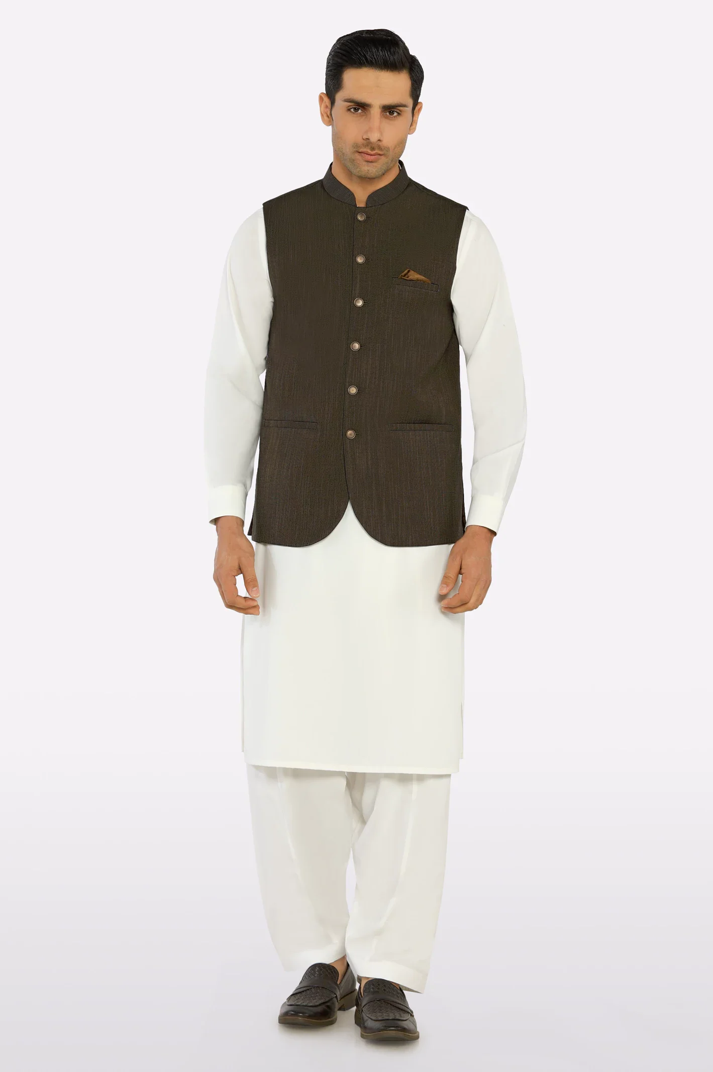 Dark Brown Waistcoat - Image 2