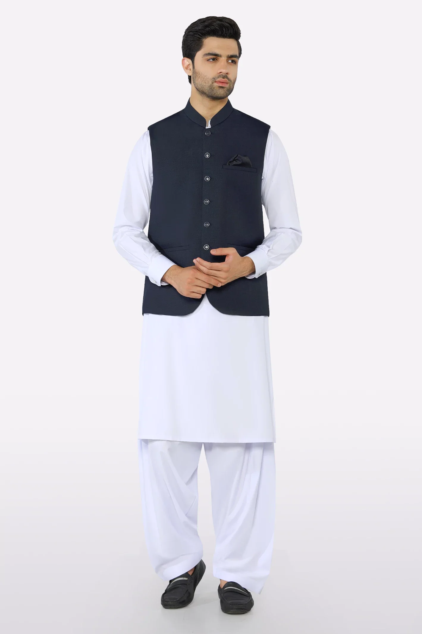Dark Blue Waistcoat - Image 2