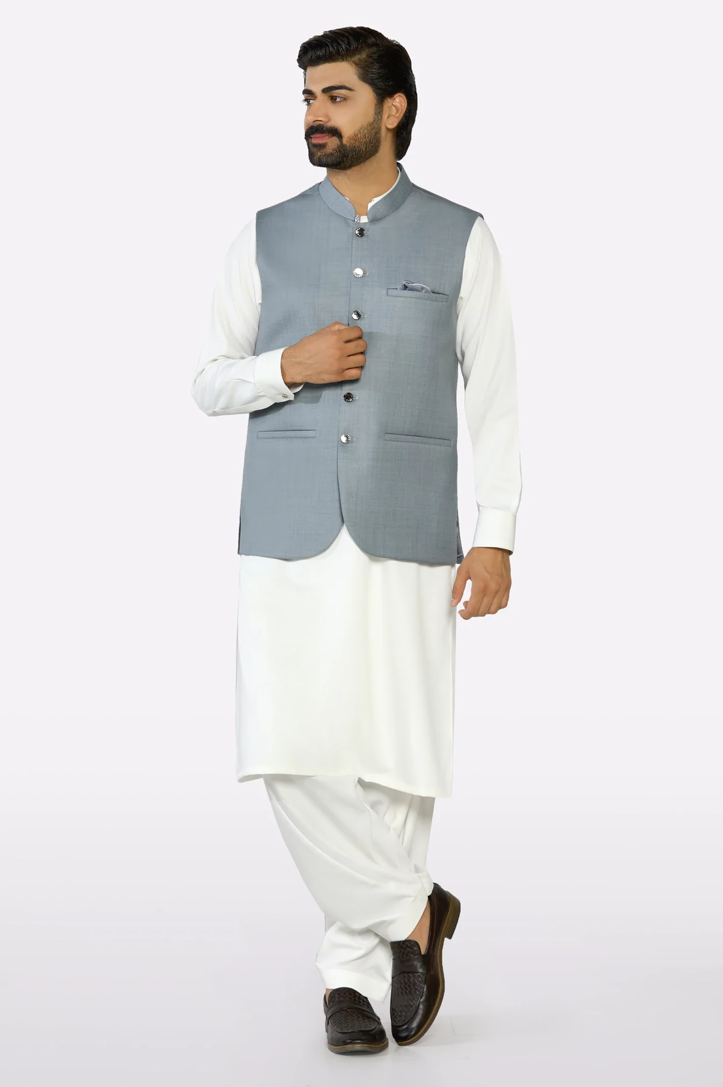 Light Grey Waistcoat - Image 2