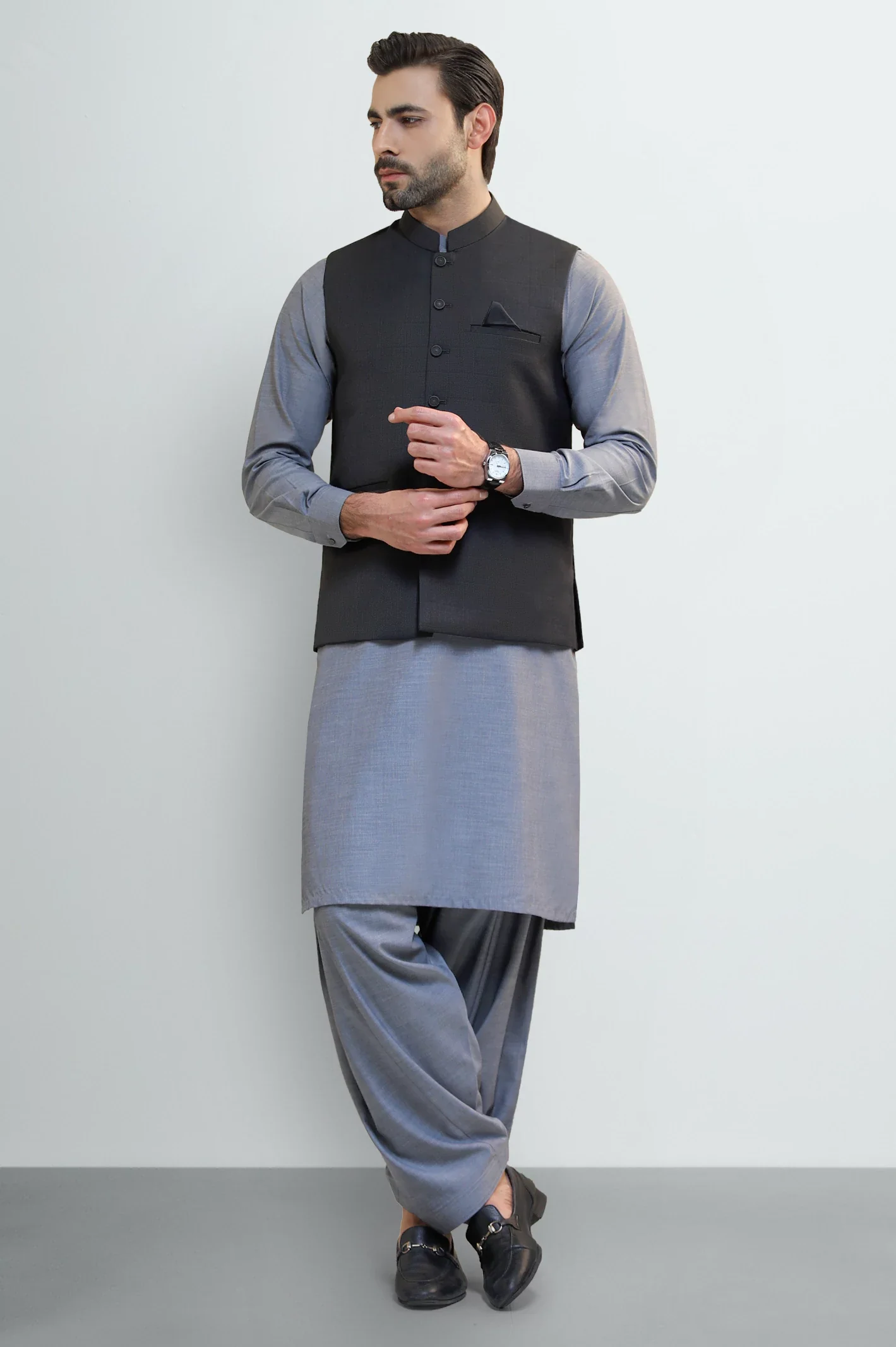 Dark Grey Waistcoat - Image 2