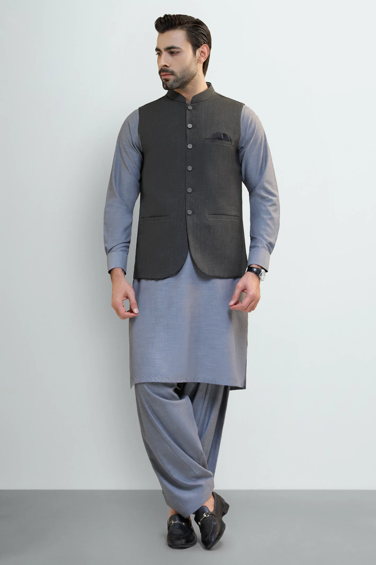Dark Grey Waistcoat - Image 2
