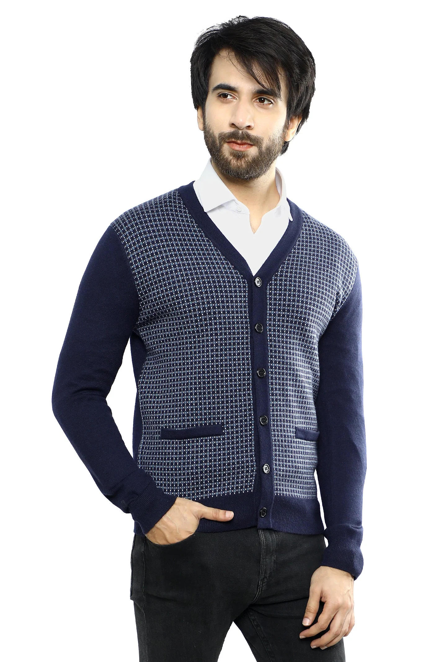Gents Sweater SKU: SA597-D-BLUE