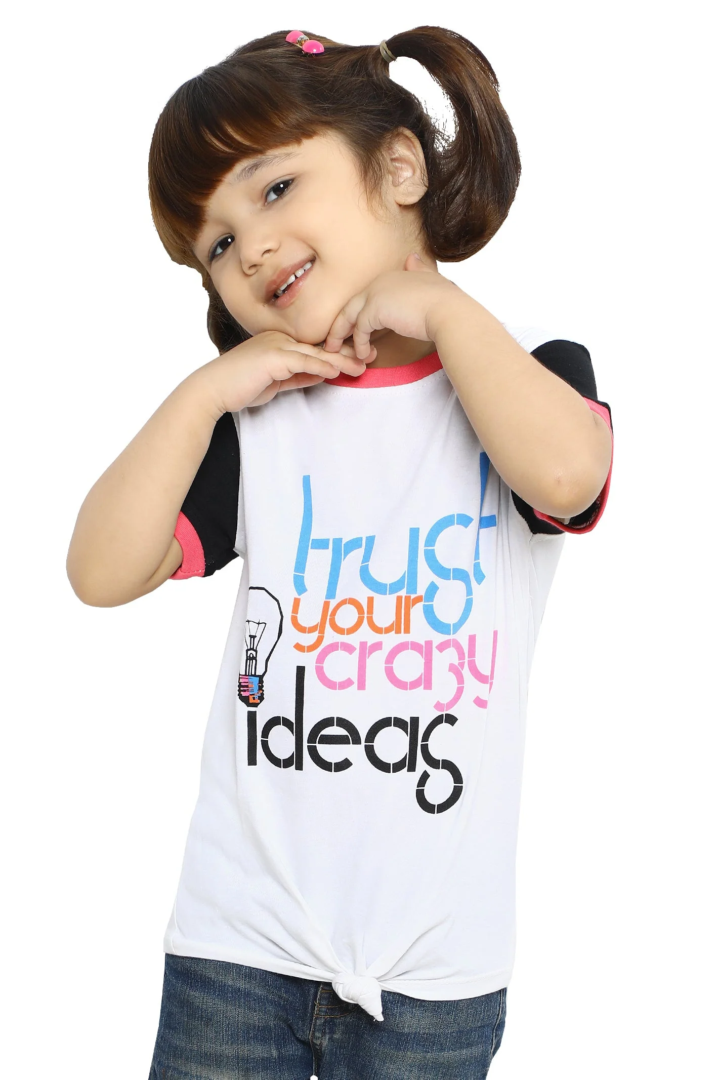 Girls T-Shirt In White - Image 4