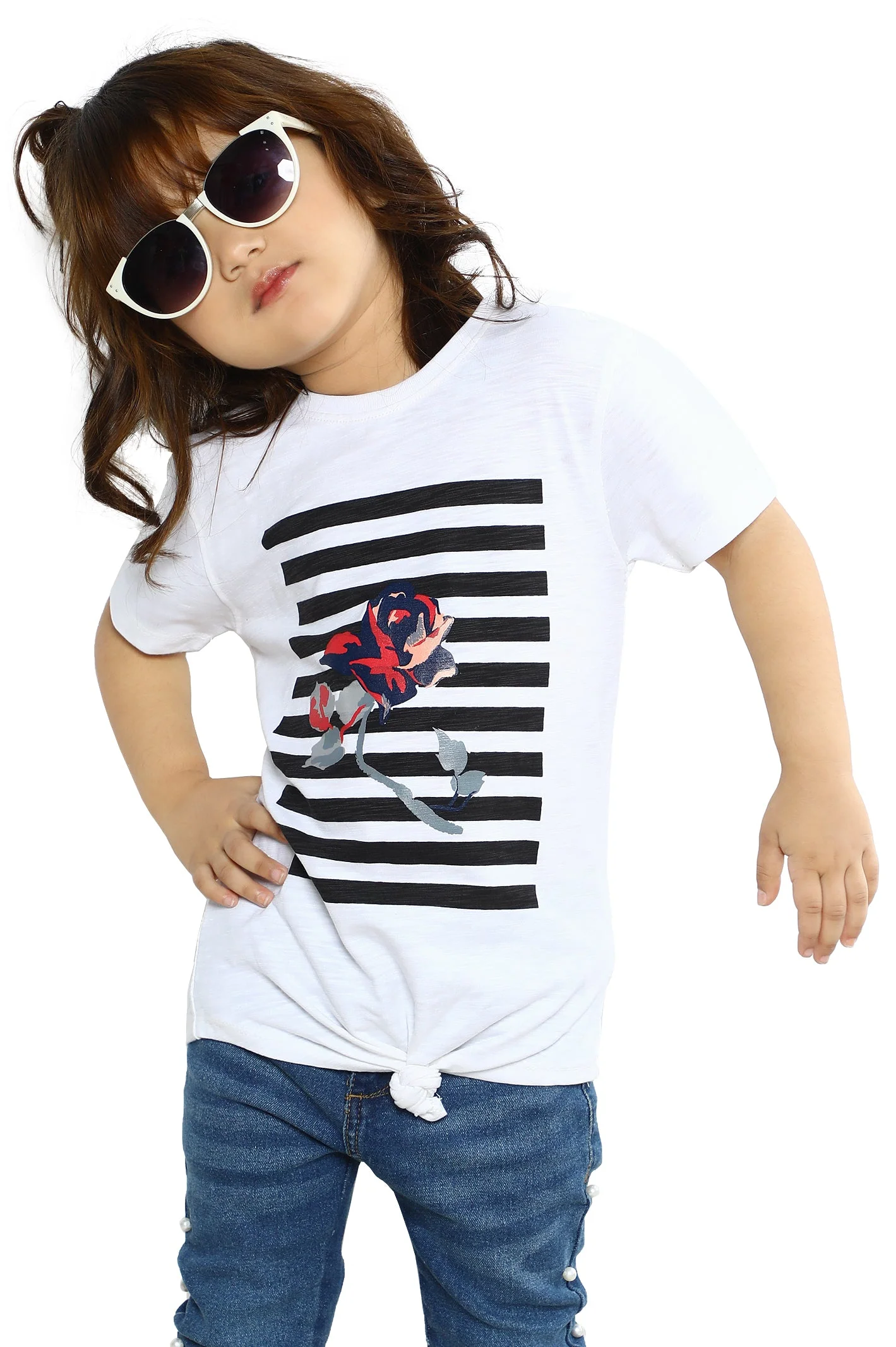 Girls T-Shirt In White SKU: KGA-0228-WHITE