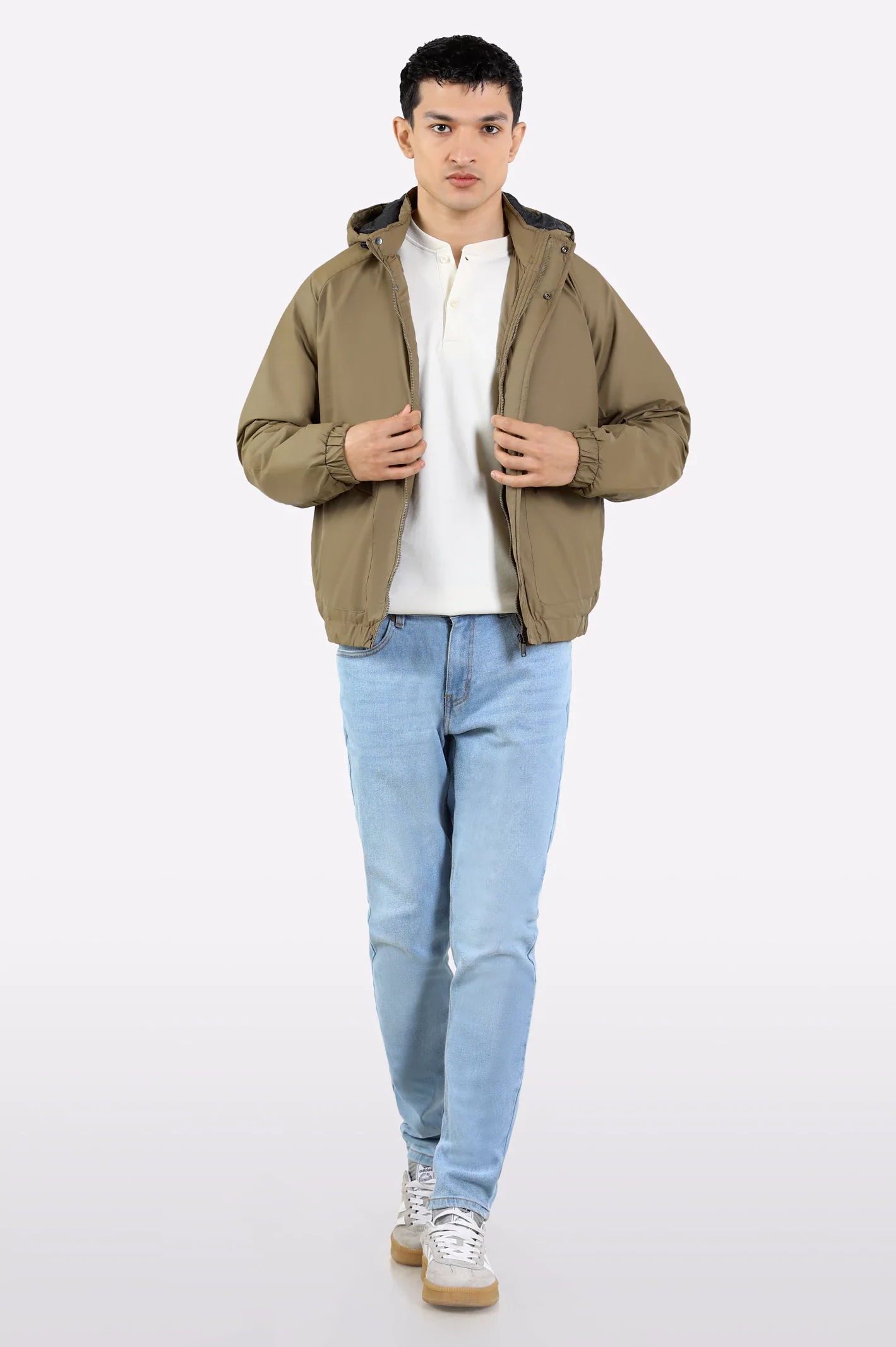 Men’s Brown Detachable Hoodie - Image 2