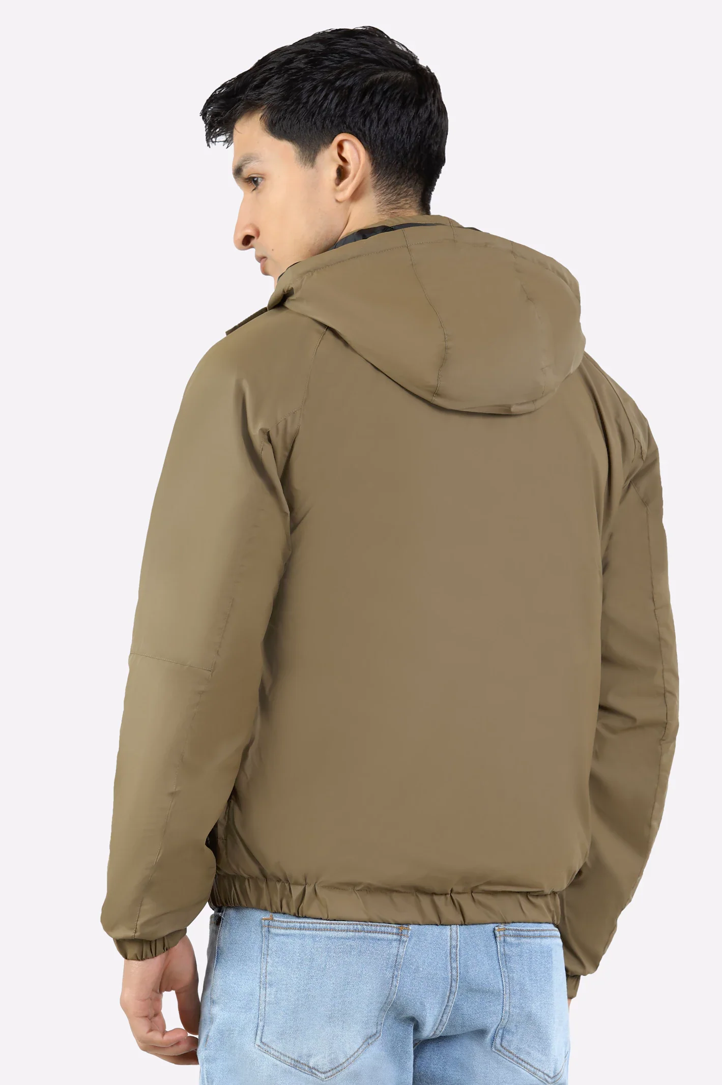 Men’s Brown Detachable Hoodie - Image 3