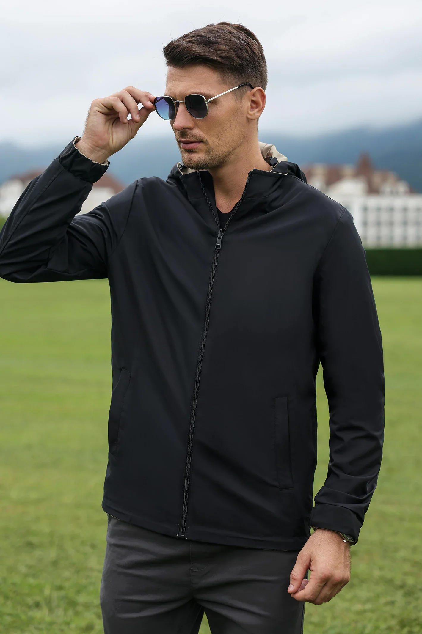 Men's Fawn Reversible Hooded Jacket - Image 6